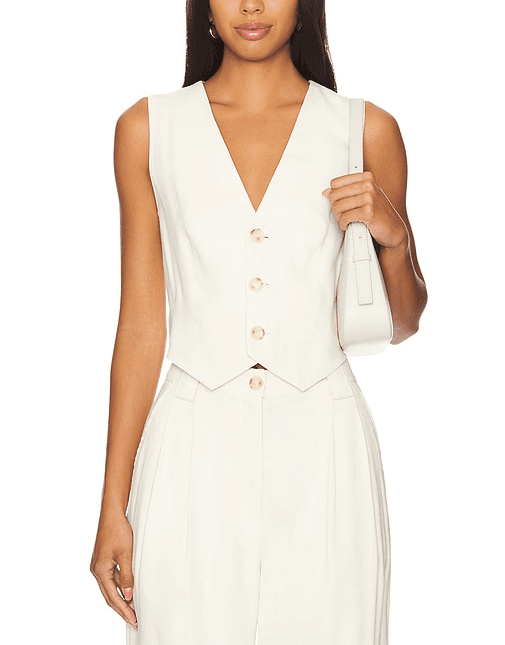 Maxwell Vest In Bone - Image 1