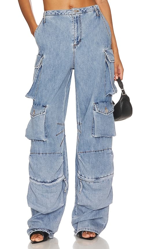 Parker Cargo Pant In Blue Wave Wash - Image 1