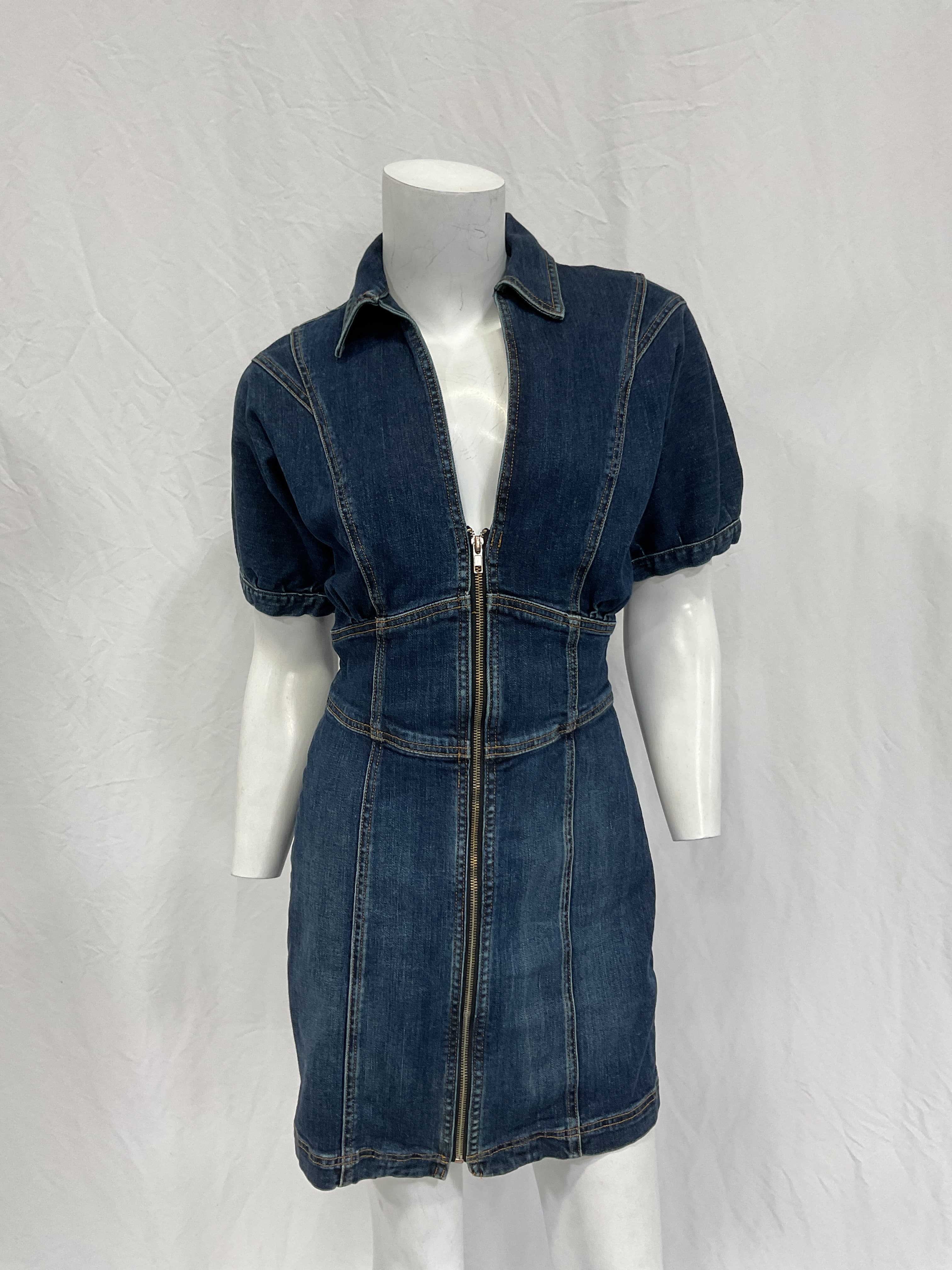 Lily Denim Mini Dress - Image 2