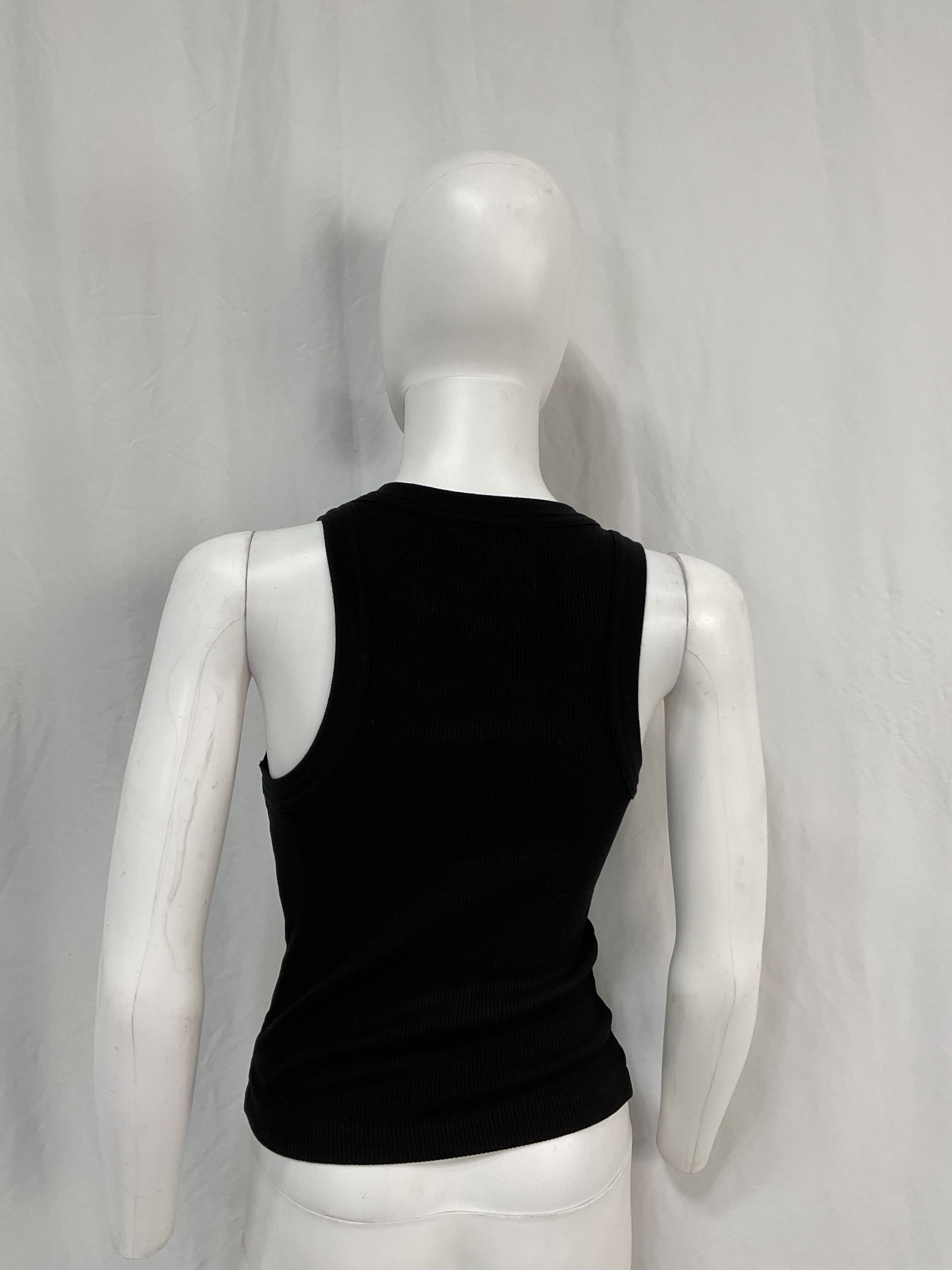 Isabel Rib Tank In Black - Image 3
