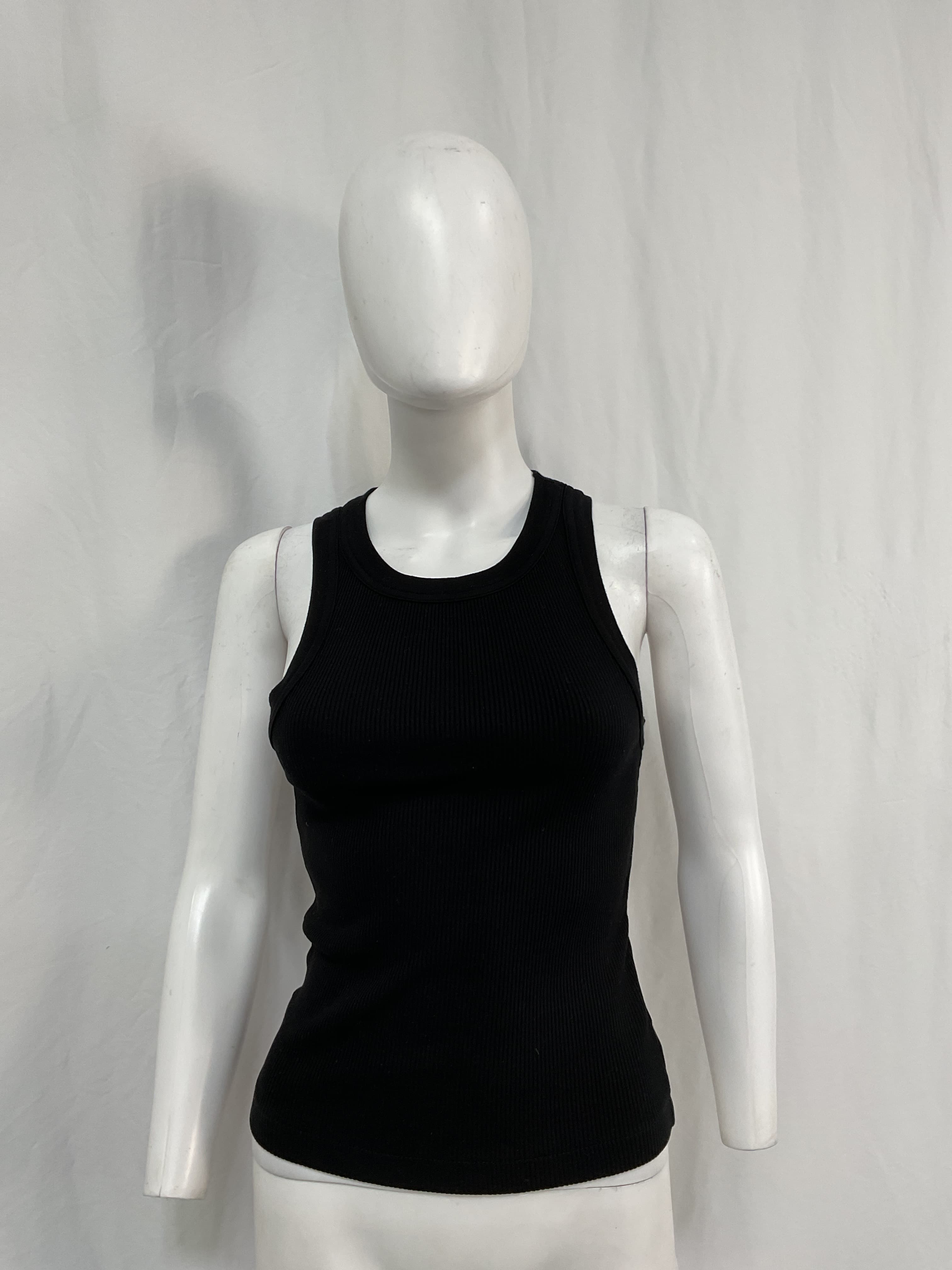 Isabel Rib Tank In Black - Image 2
