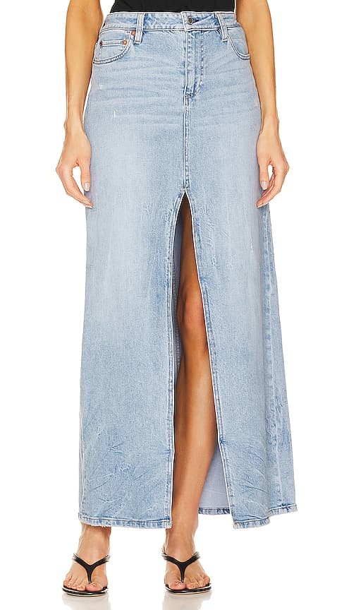 Rye High Waisted Skirt In Lightning Blue - Image 1