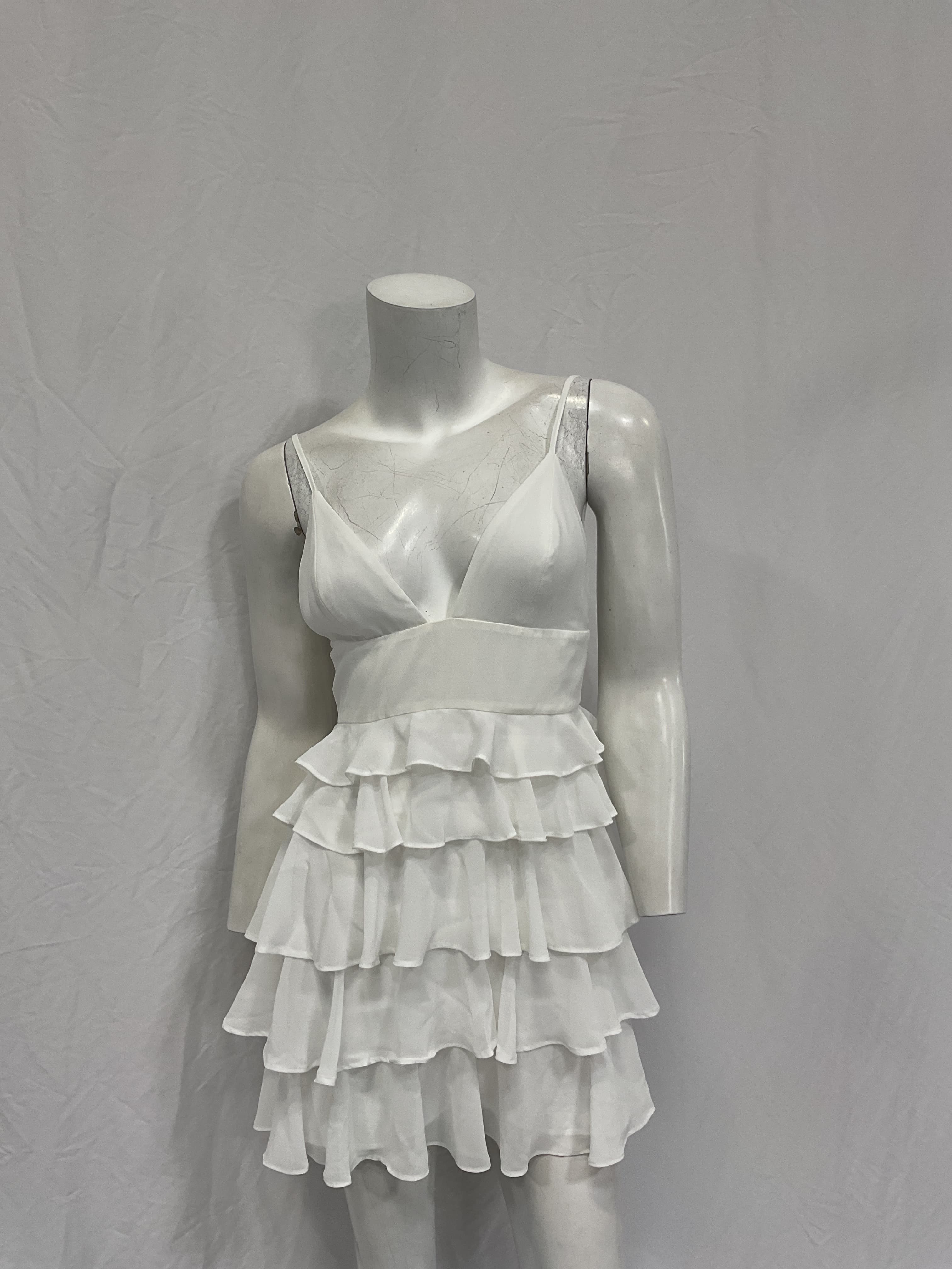 Roxanne Mini Dress In White - Image 2