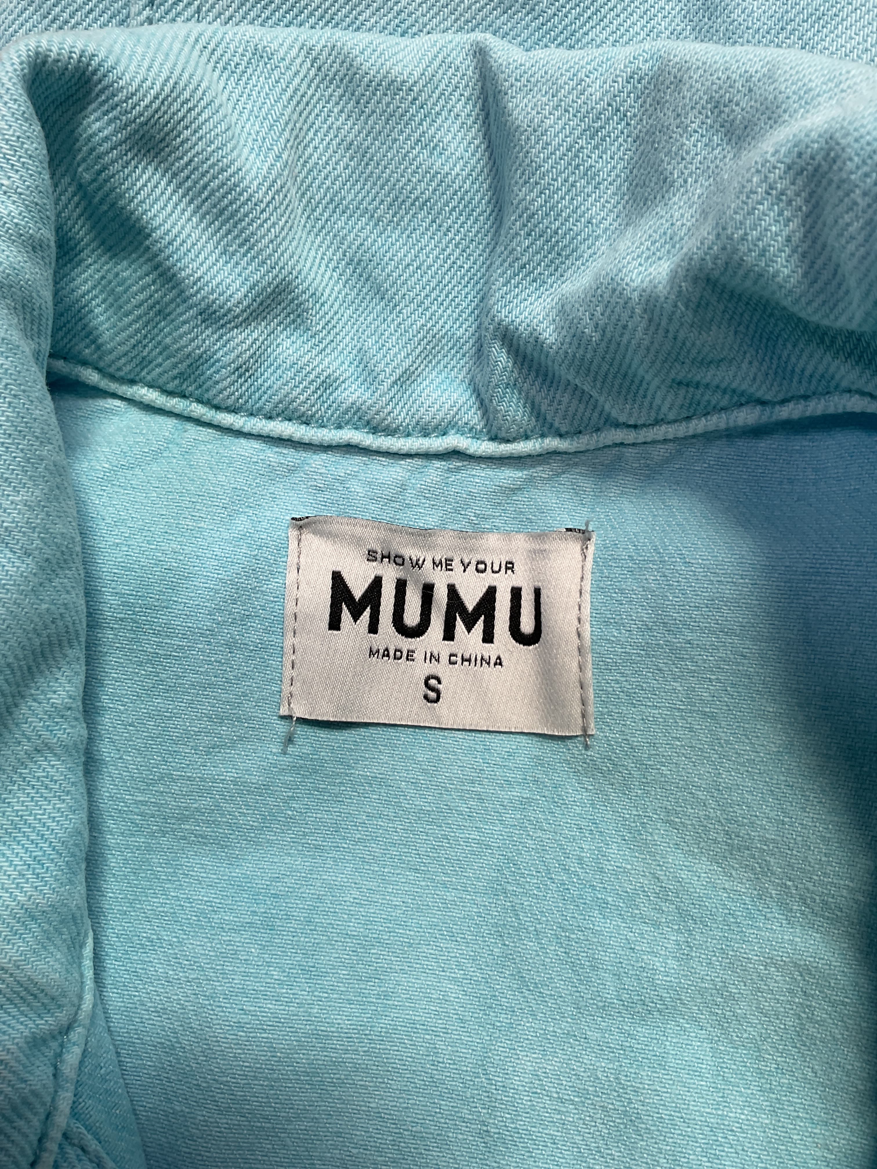 Cannon Romper In Spring Blue Denim - Image 4