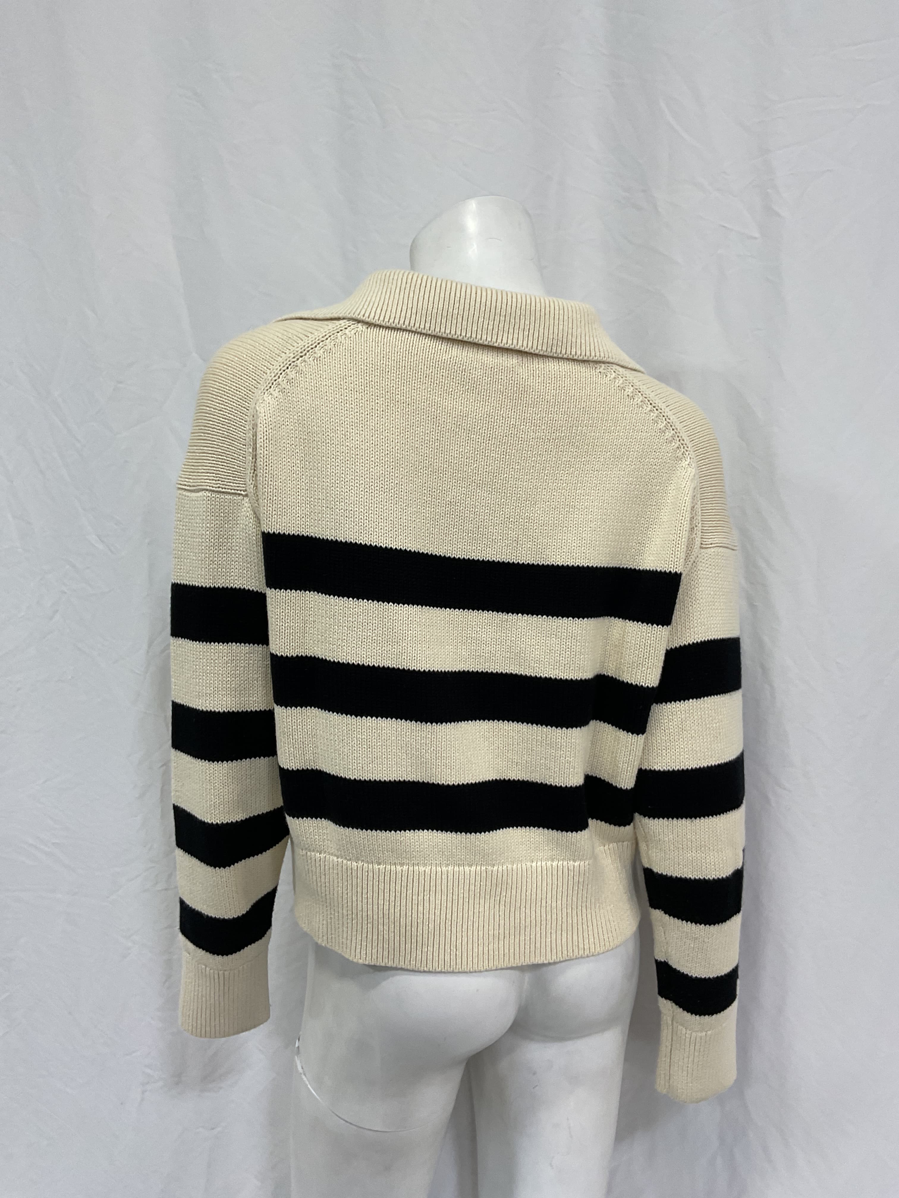 Velvet By Graham & Spencer Lucie Sweater In Black & Cream - Image 3