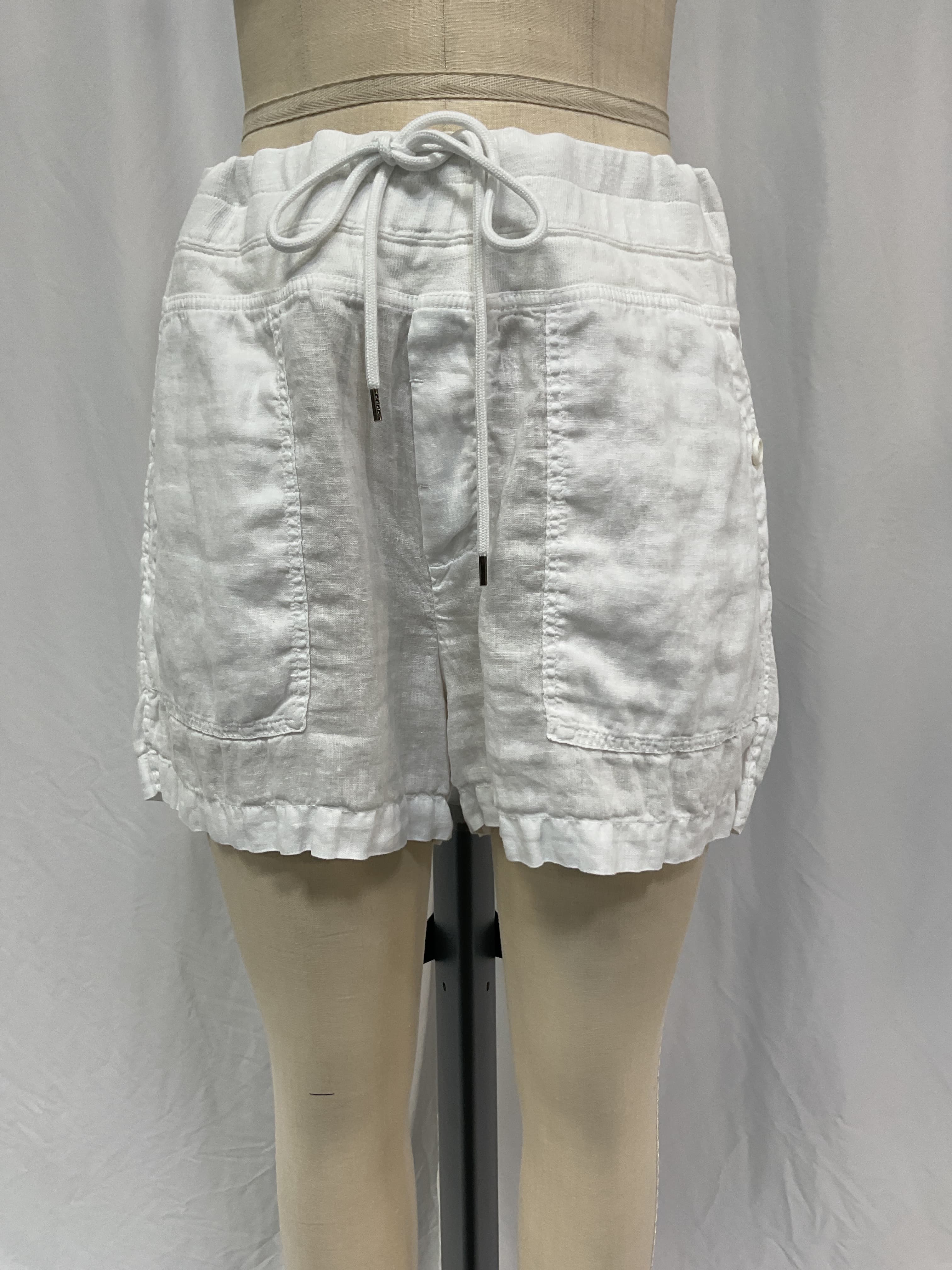 Cotton Jersey-Trimmed Linen Shorts - Image 2