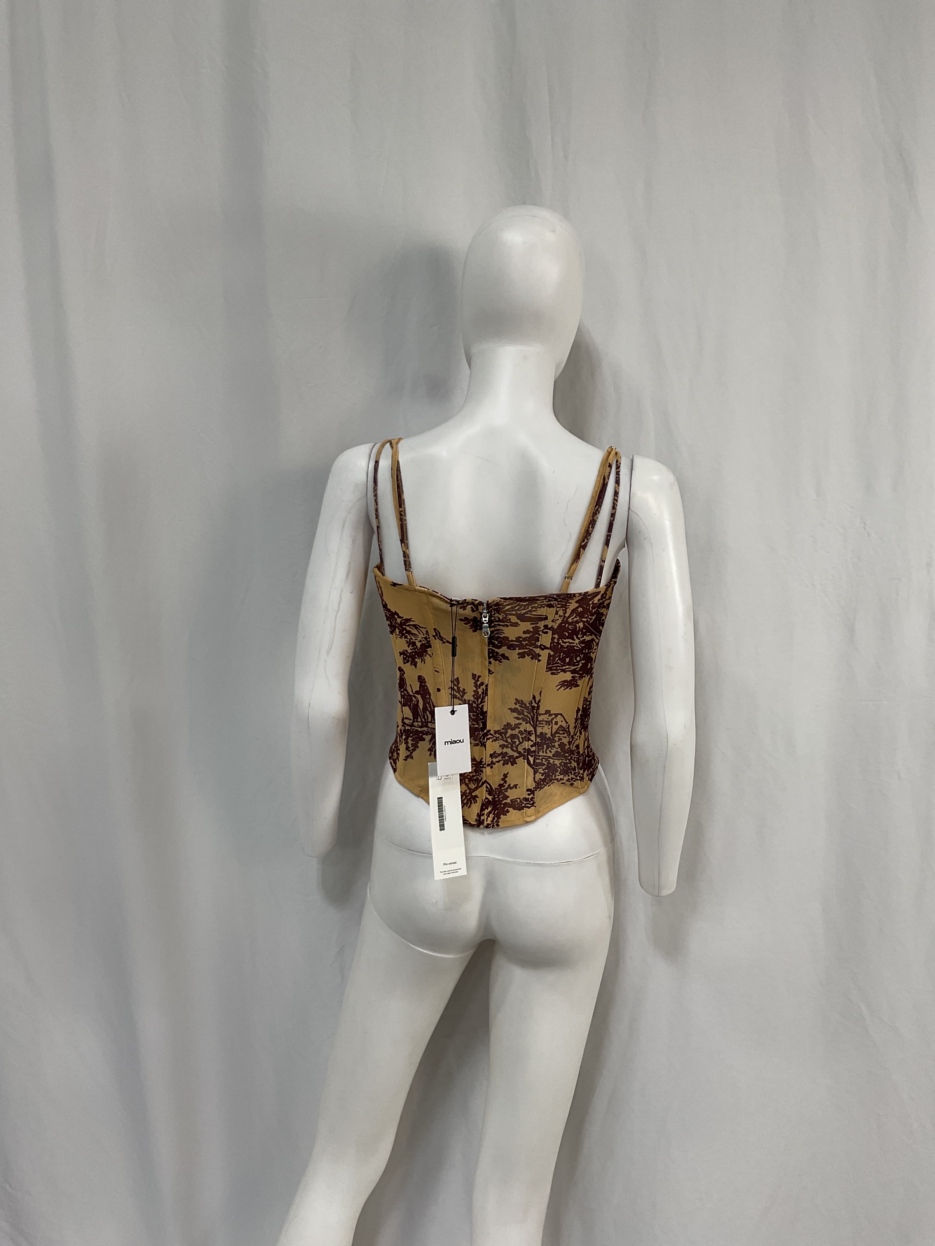 Printed V-Neck Crop Top W/ Tags - Image 3