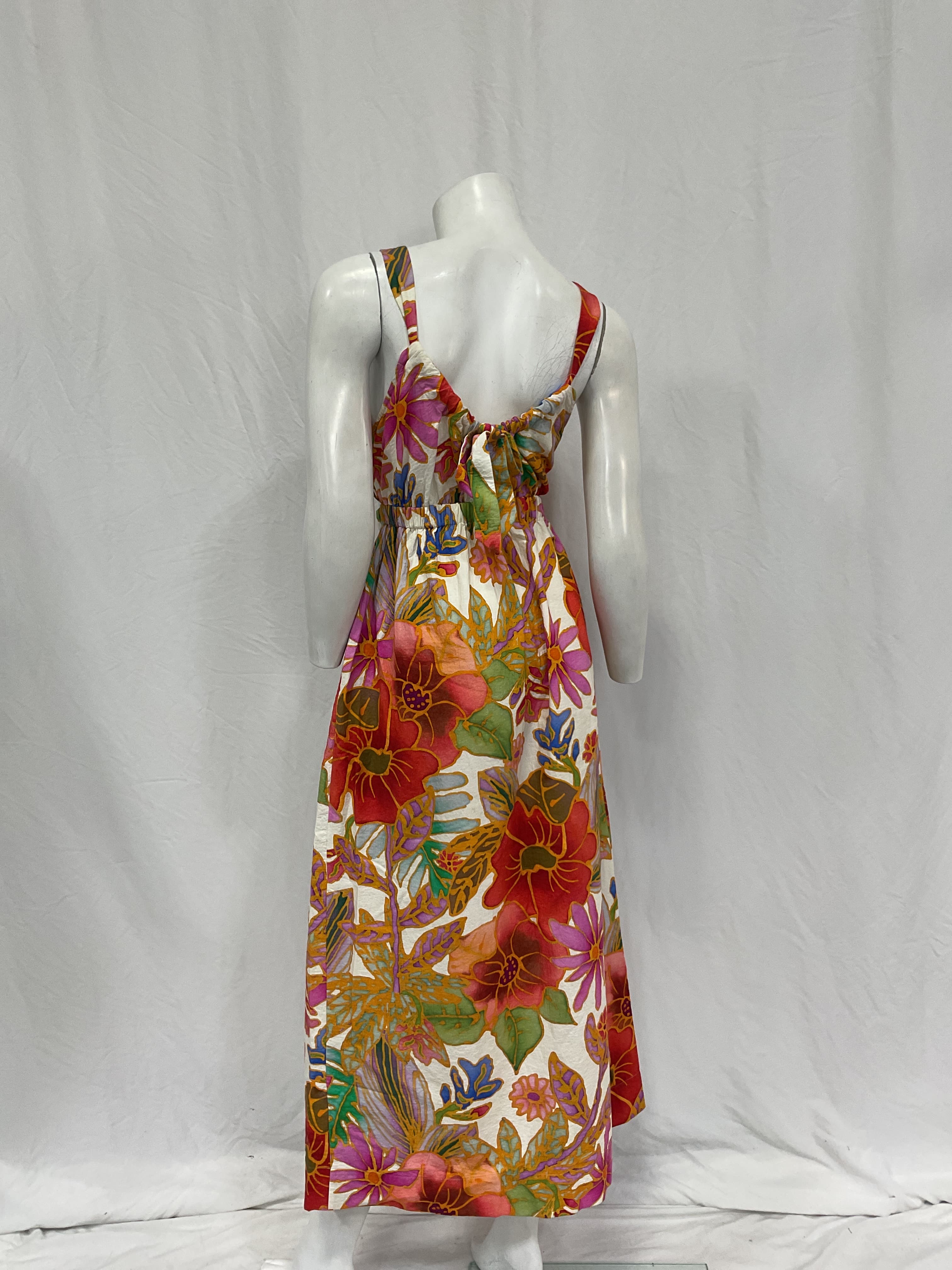 Bettina Cutout Floral-Print Organic Cotton-Jacquard Midi Dress - Image 3