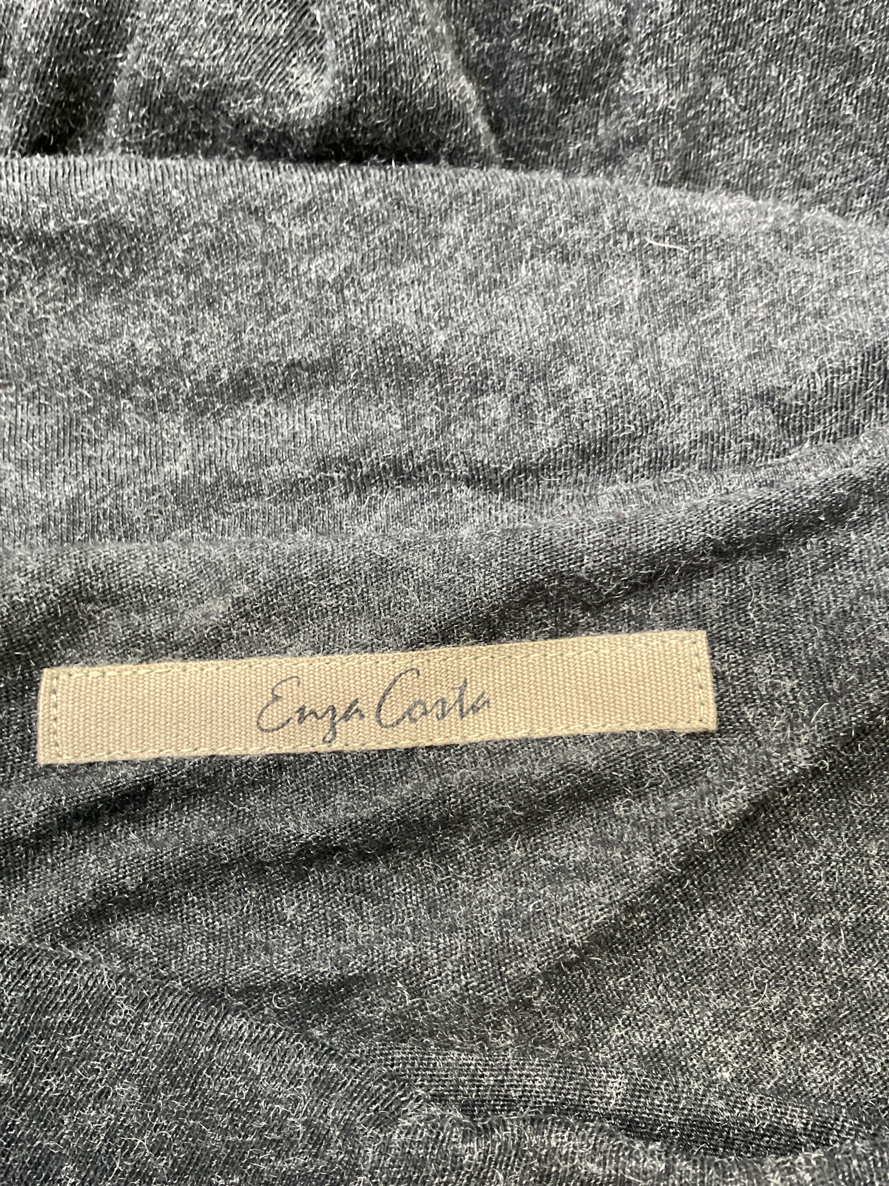 Cashmere One-Shoulder Top In Charcoal - Image 3