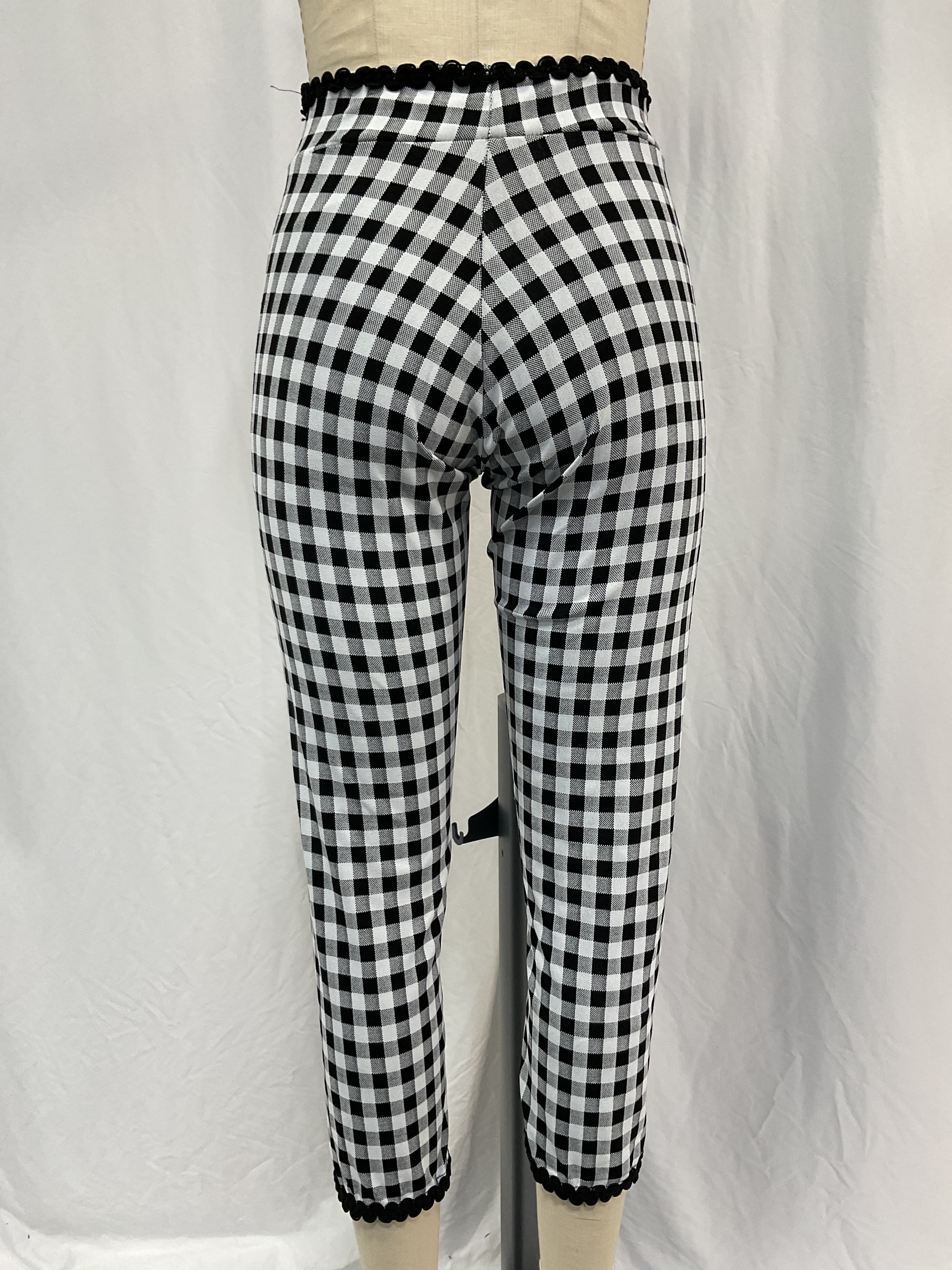 Riding Leggings In Black & White Gingham - Image 4