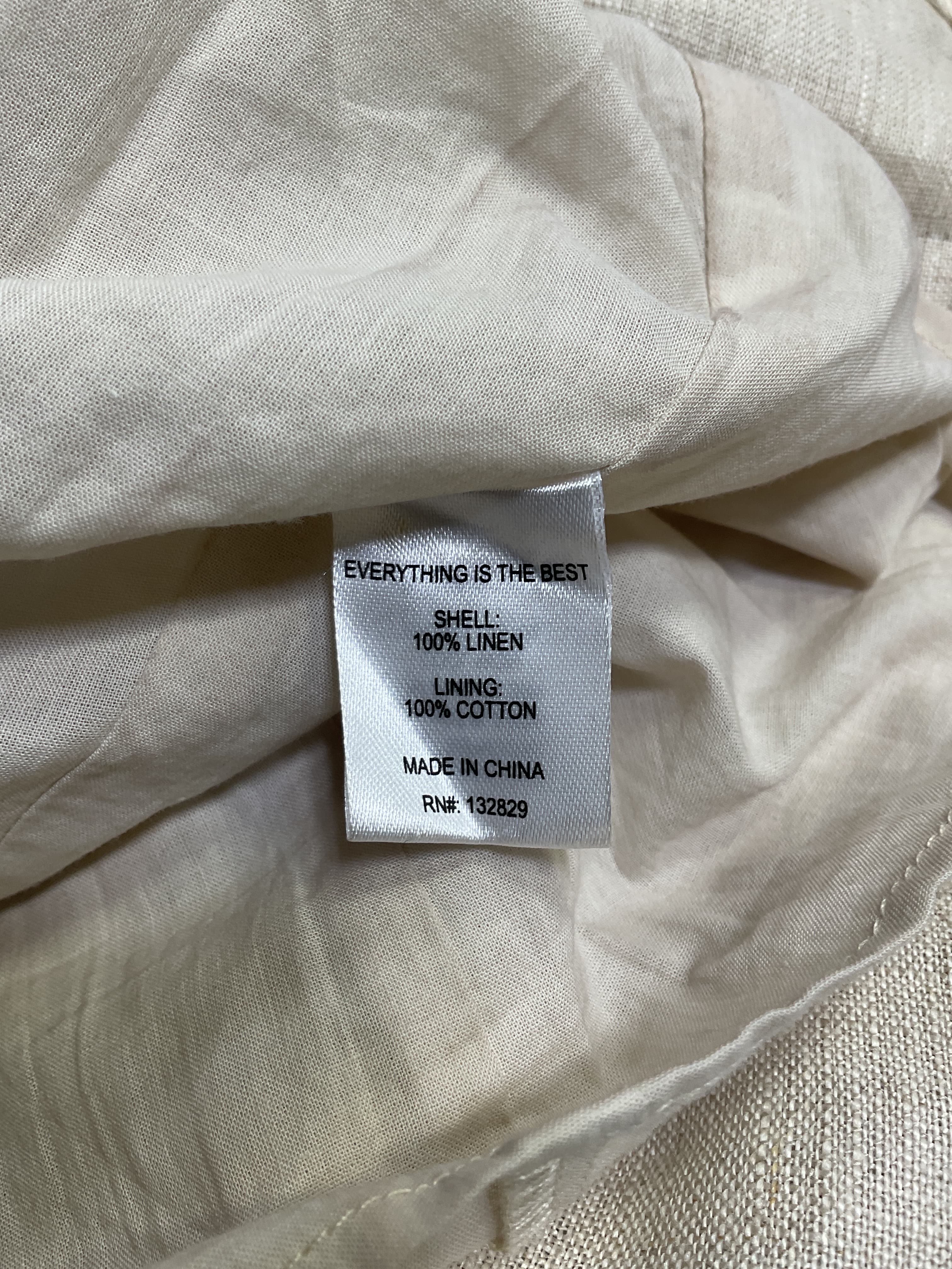 Seina Mini Dress In Natural Linen - Image 4