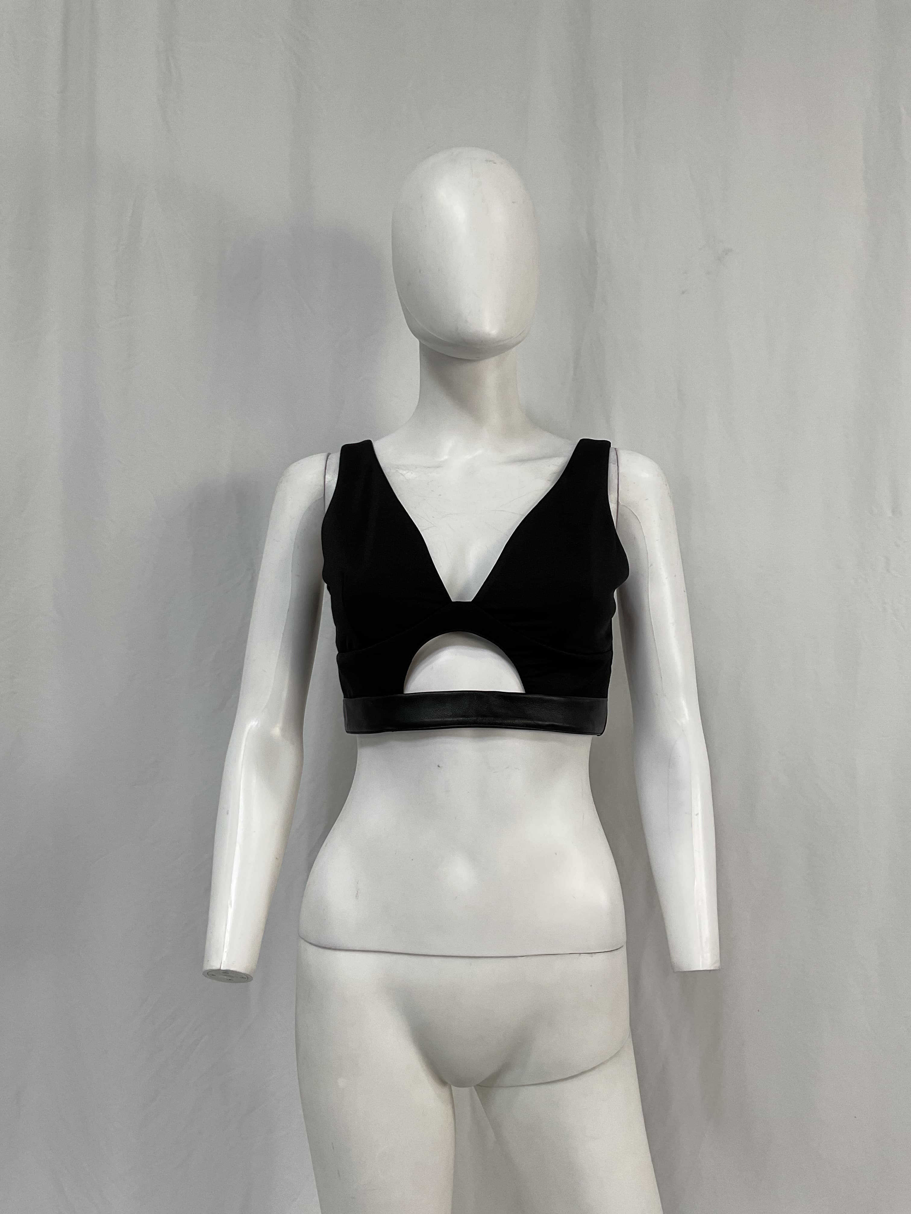 Cut Out Top In Black - Image 2