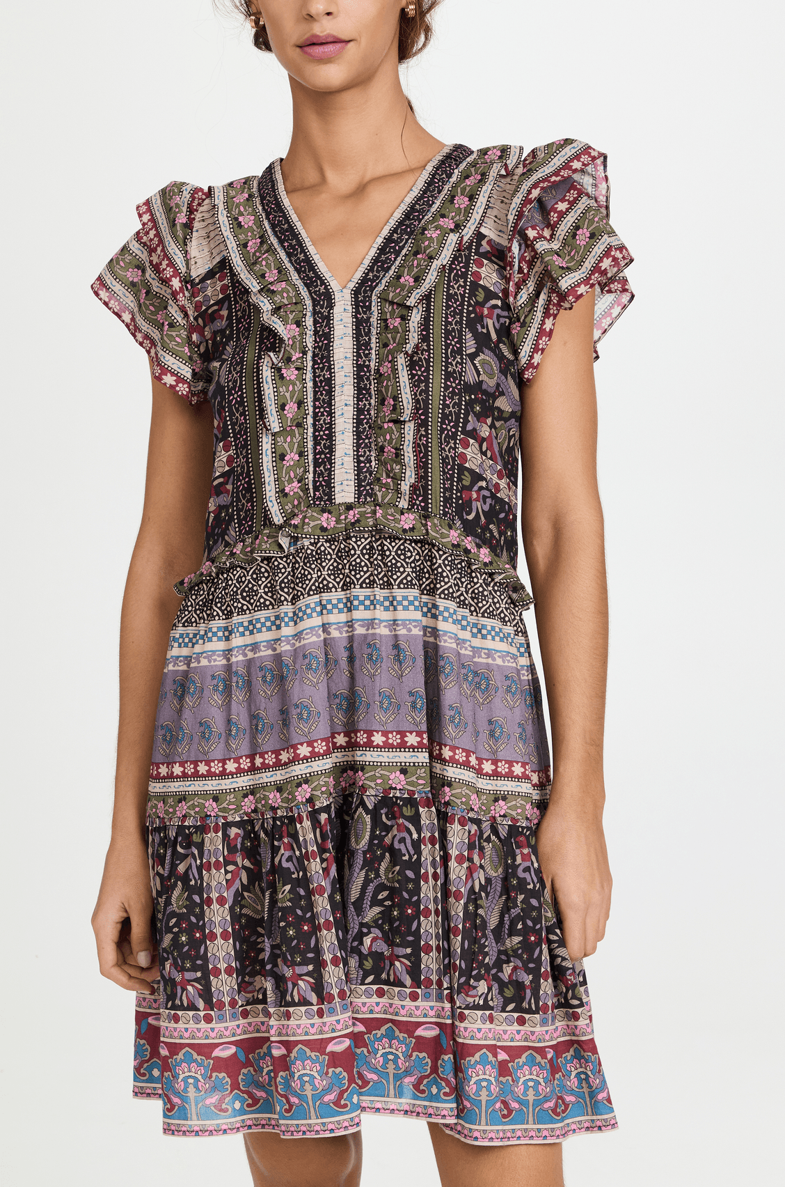 Sea Brooke Border Flutter Sleeve Dress - Image 1