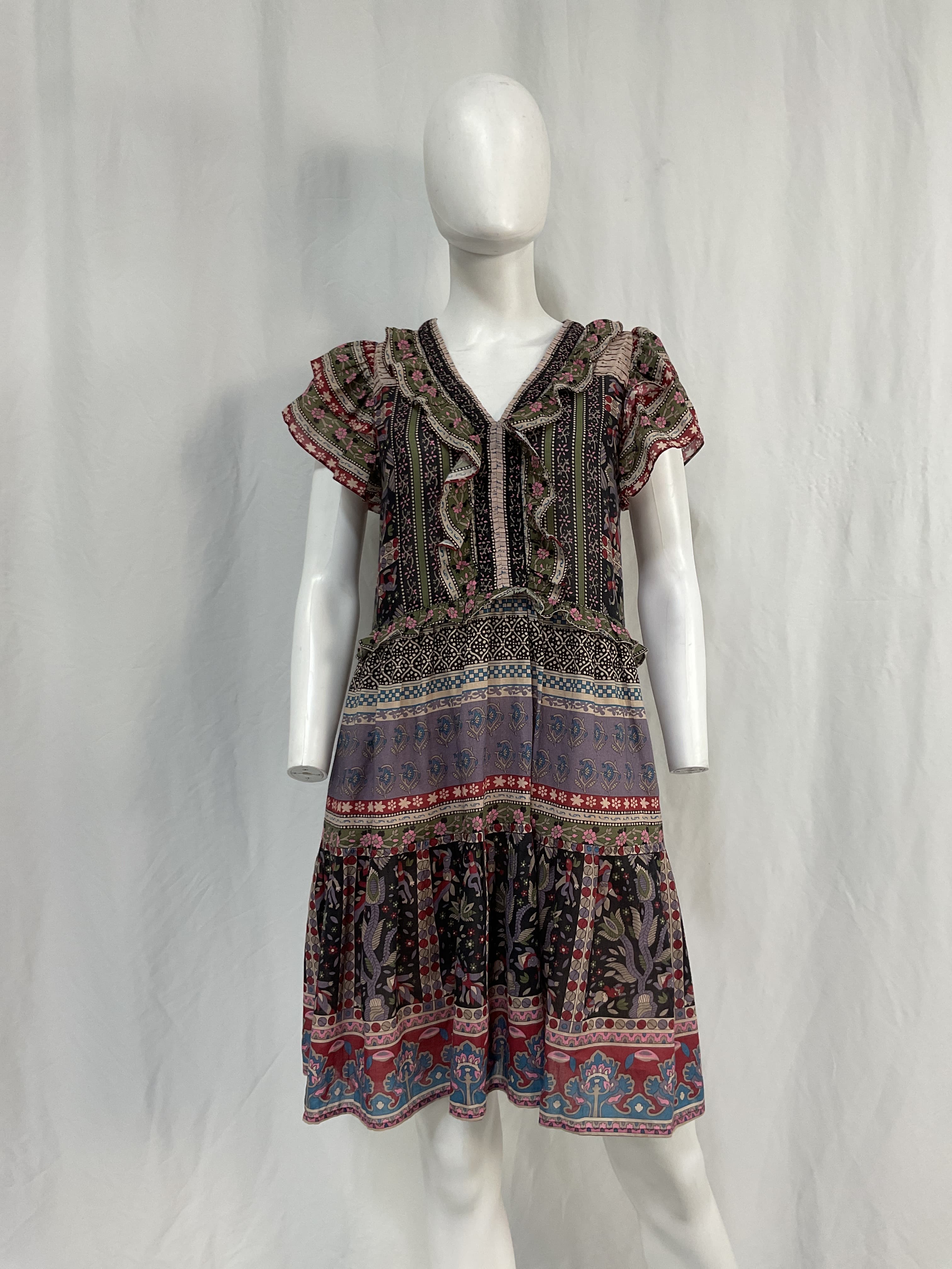 Sea Brooke Border Flutter Sleeve Dress - Image 4