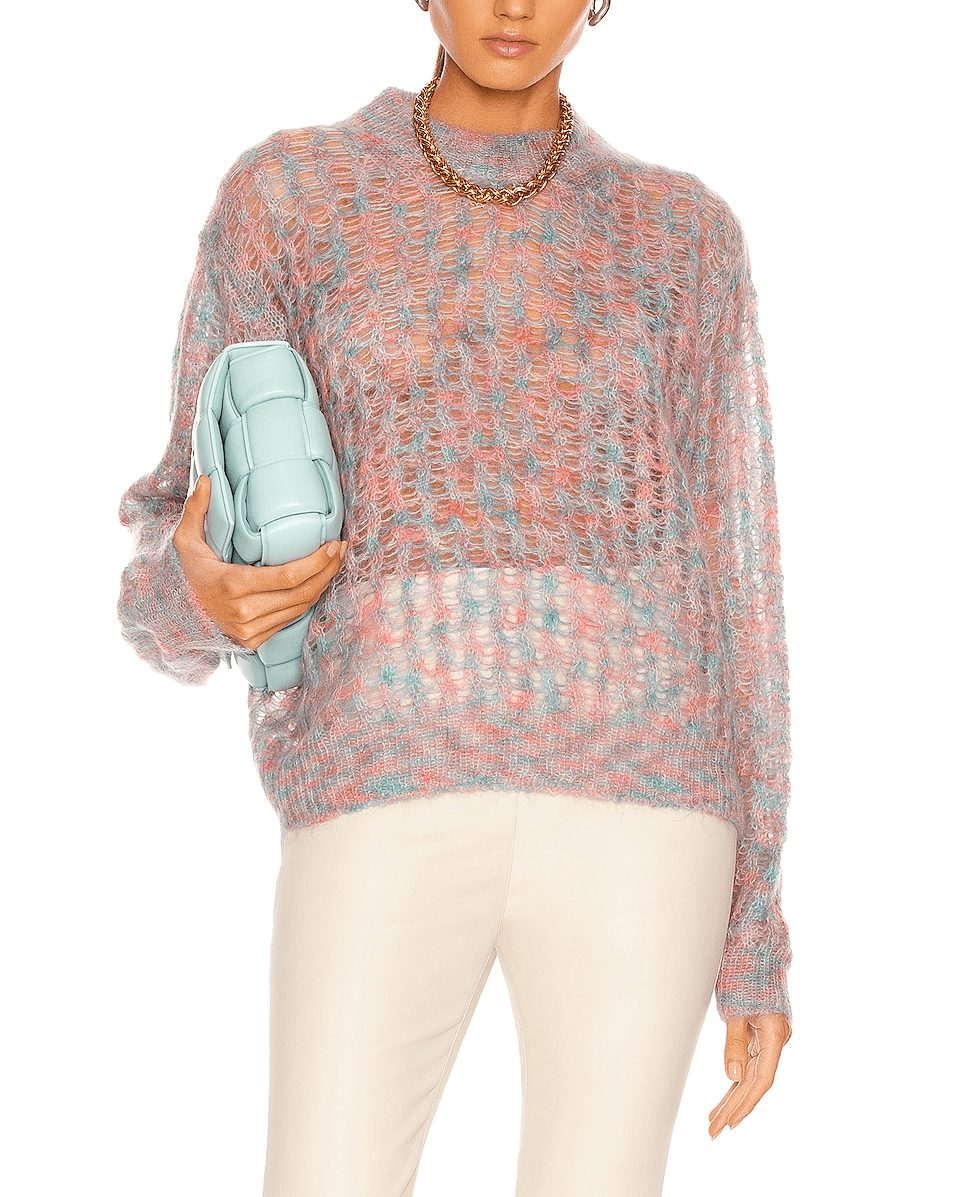 Mohair Sweater In Pink & Blue - Image 1