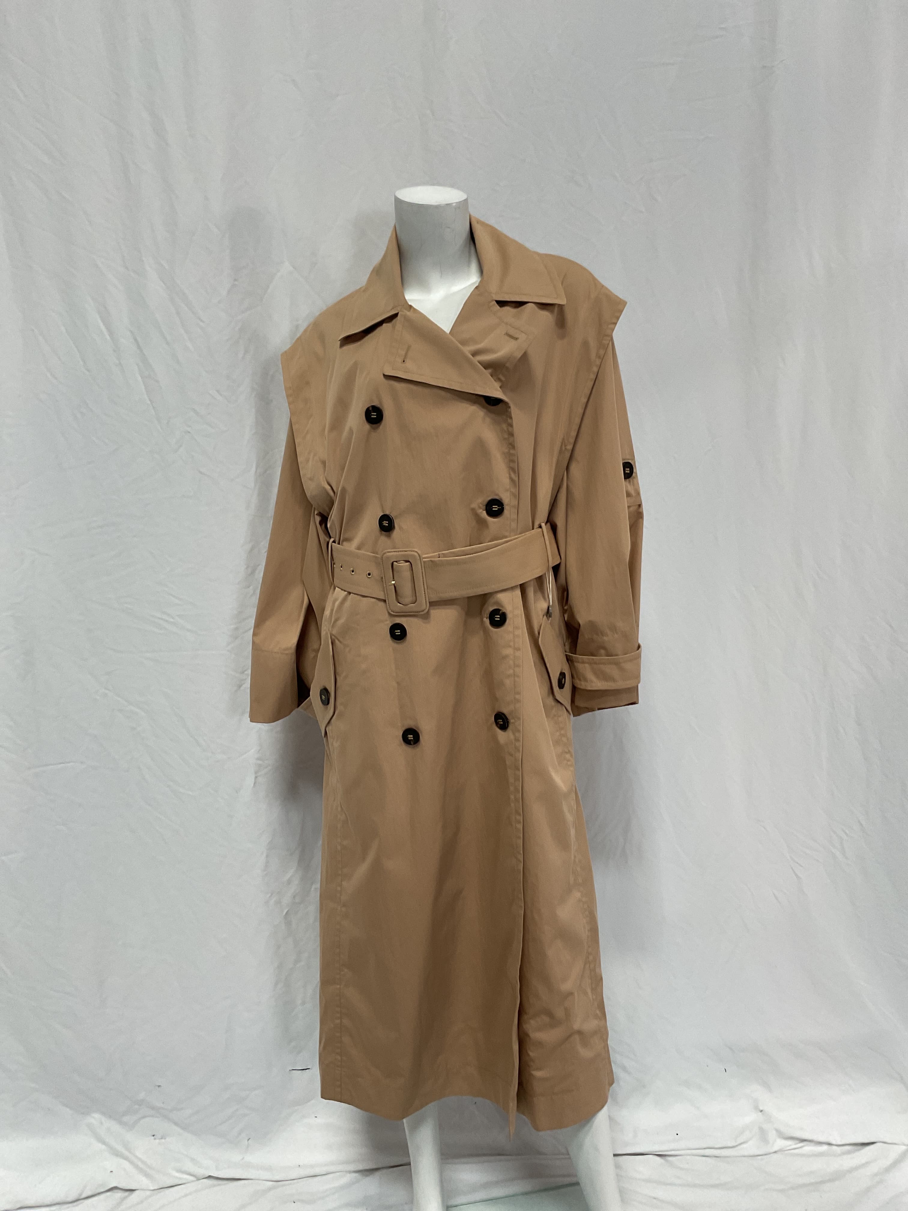 Belted Pleated Cotton-Blend Twill Trench Coat - Image 2