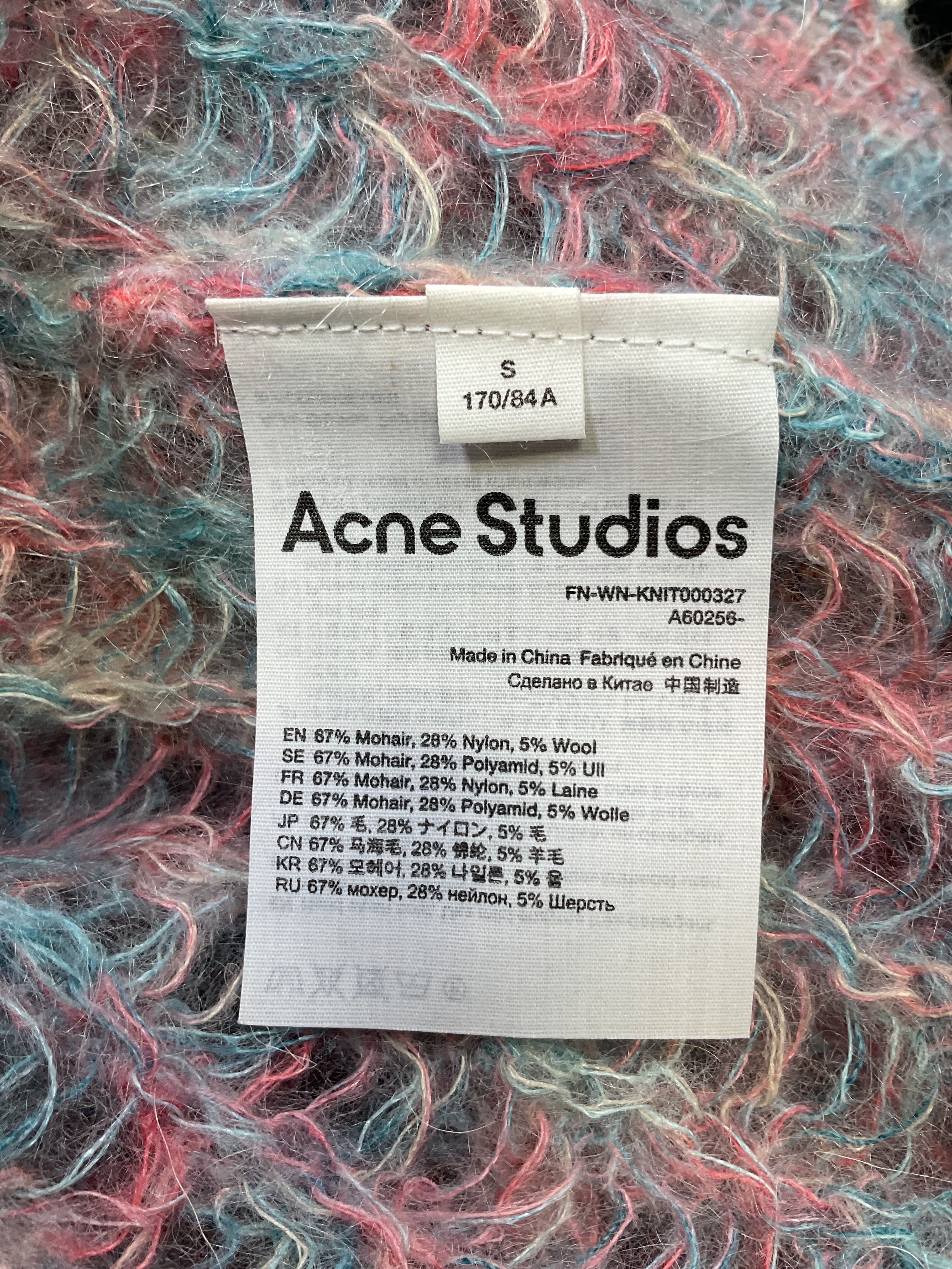 Mohair Sweater In Pink & Blue - Image 3