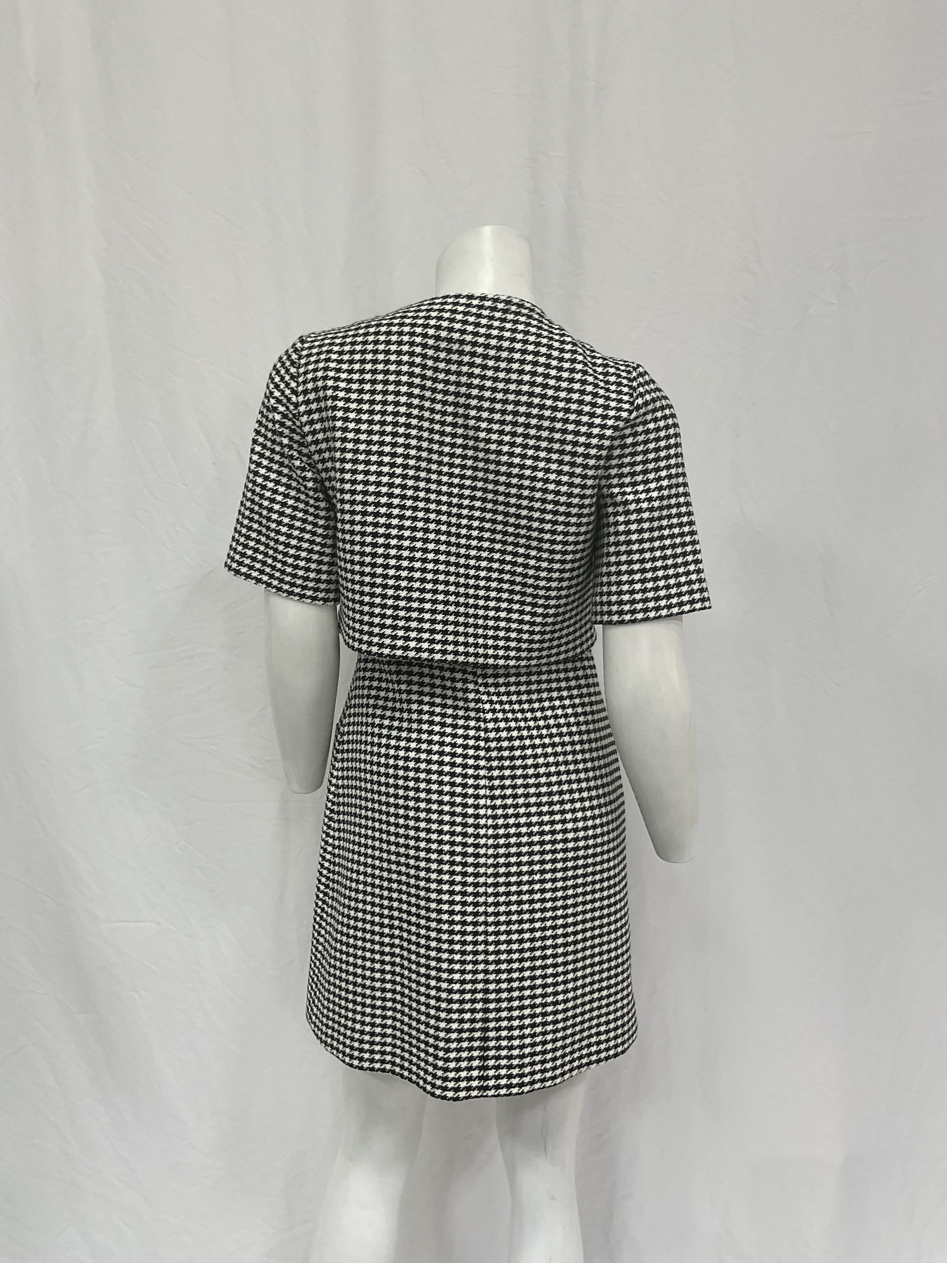 Charlotte Layered Houndstooth Tweed Dress - Image 3