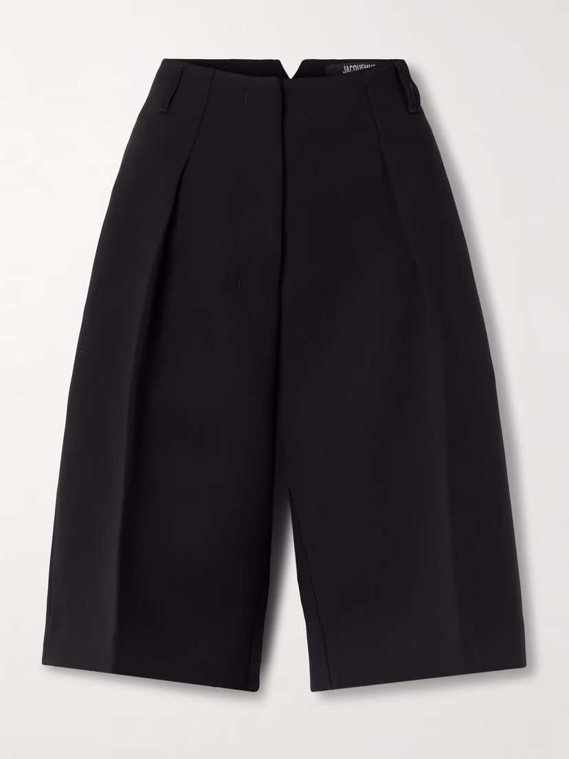 Ovalo Pleated Crepe Shorts - Image 1