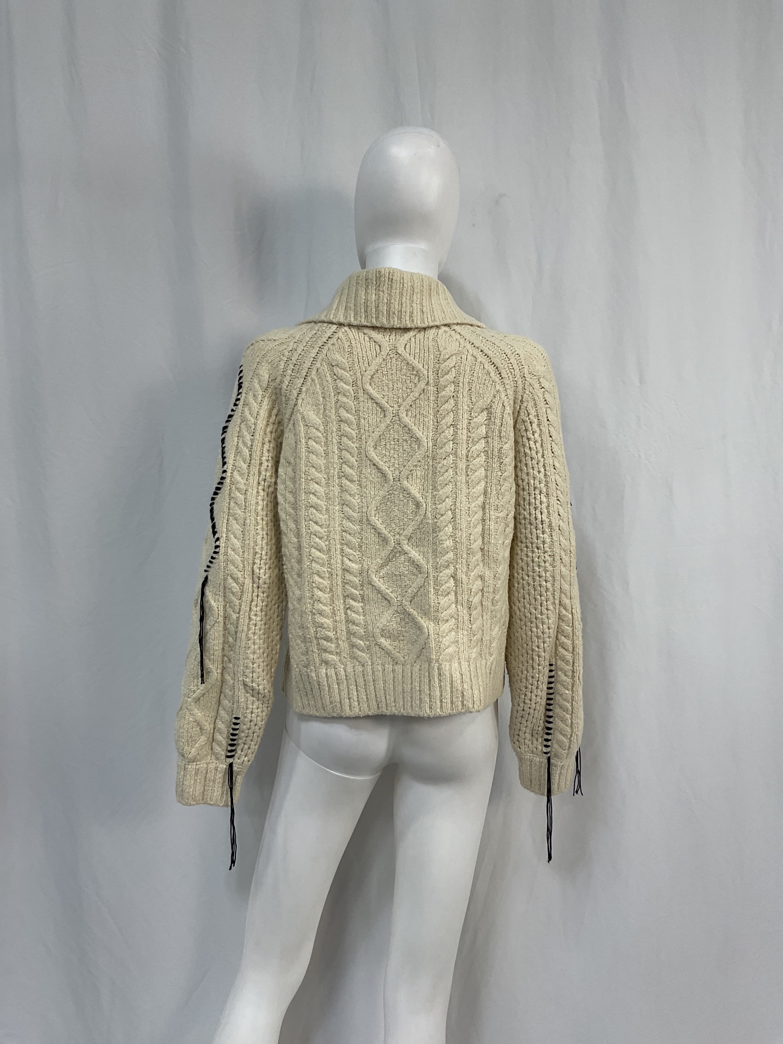 Eve Whipstitched Cable-Knit Organic Cotton-Blend Sweater - Image 3