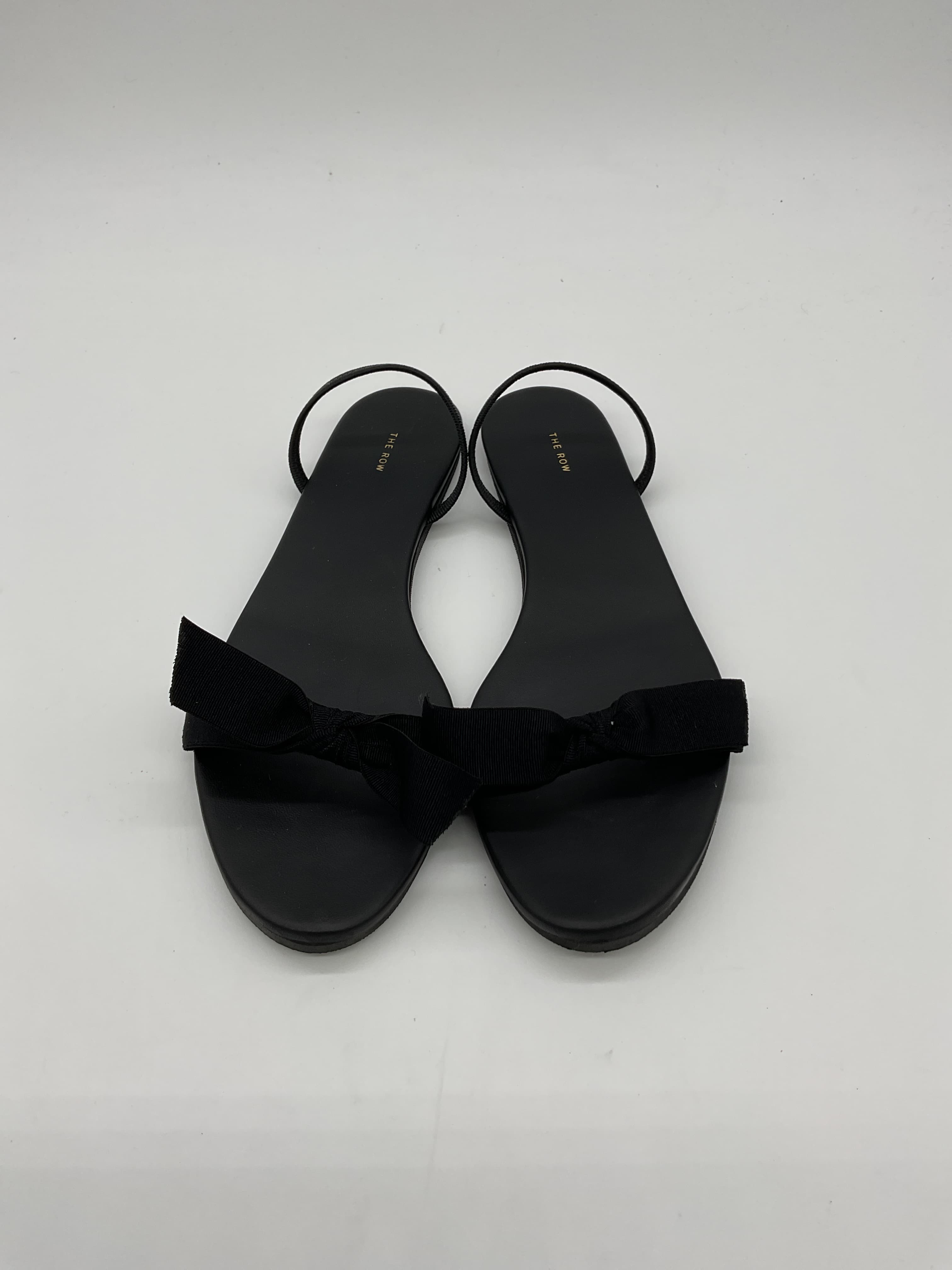 Bow Leather Slingback Sandals - Image 4
