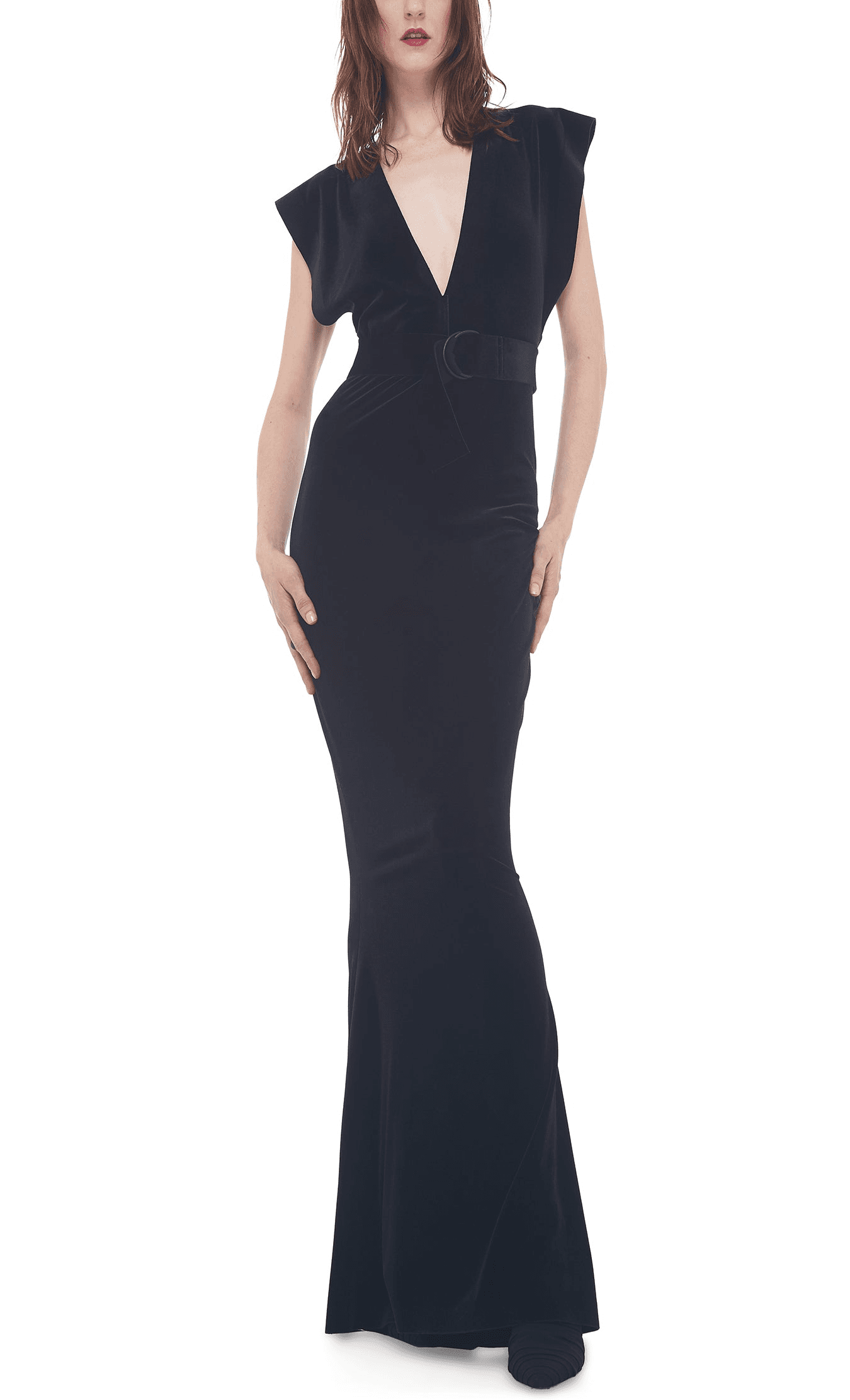 V Neck Rectangle Gown - Image 1