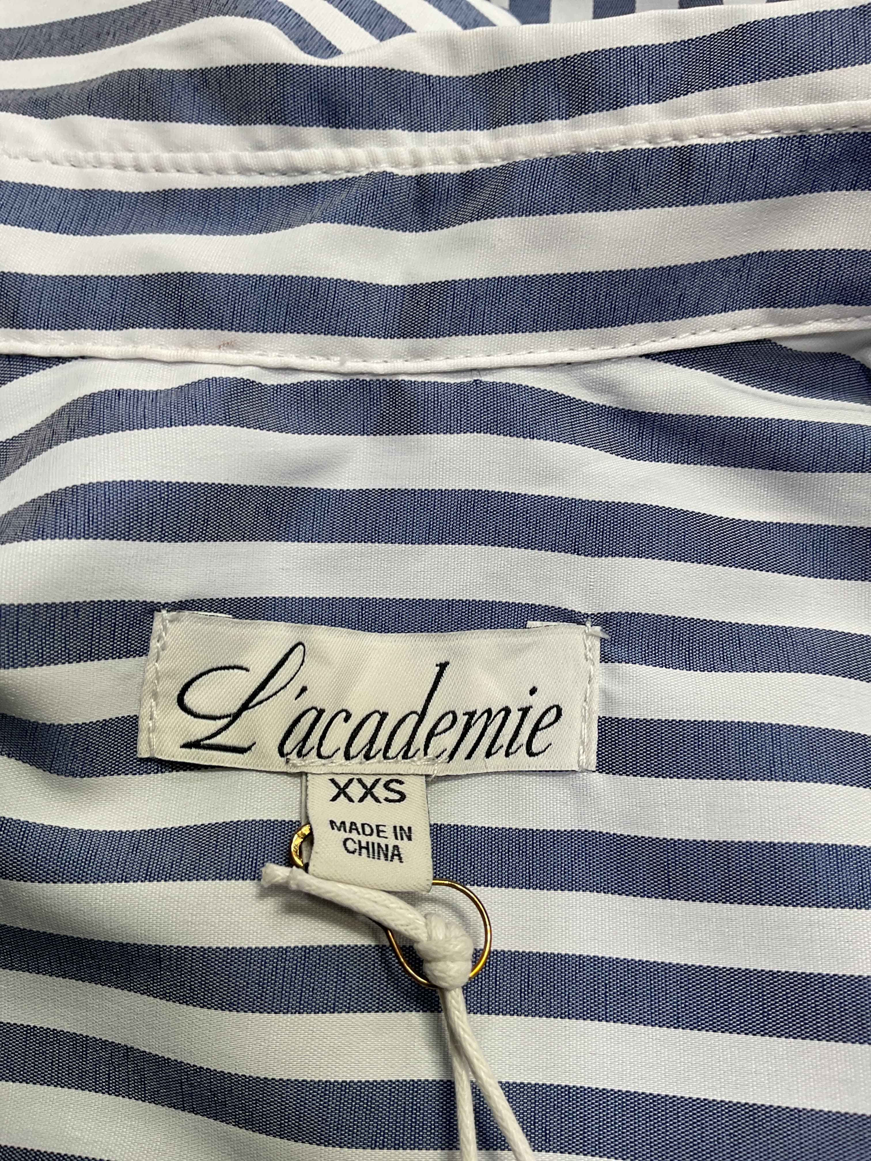 The Yves Midi Dress In Blue & White - Image 4