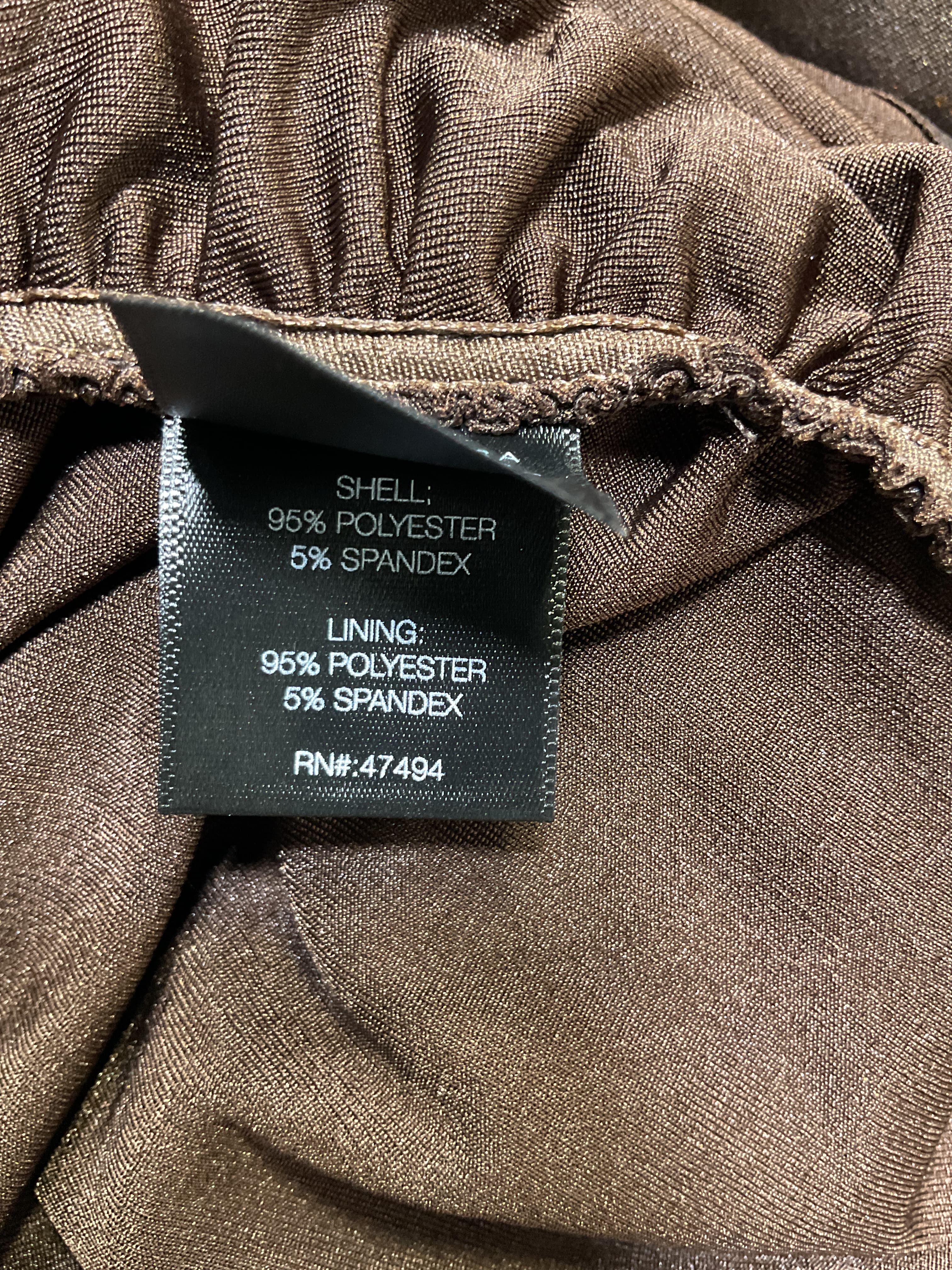 Drop Shoulder Side Drape Gown In Chocolate - Image 3