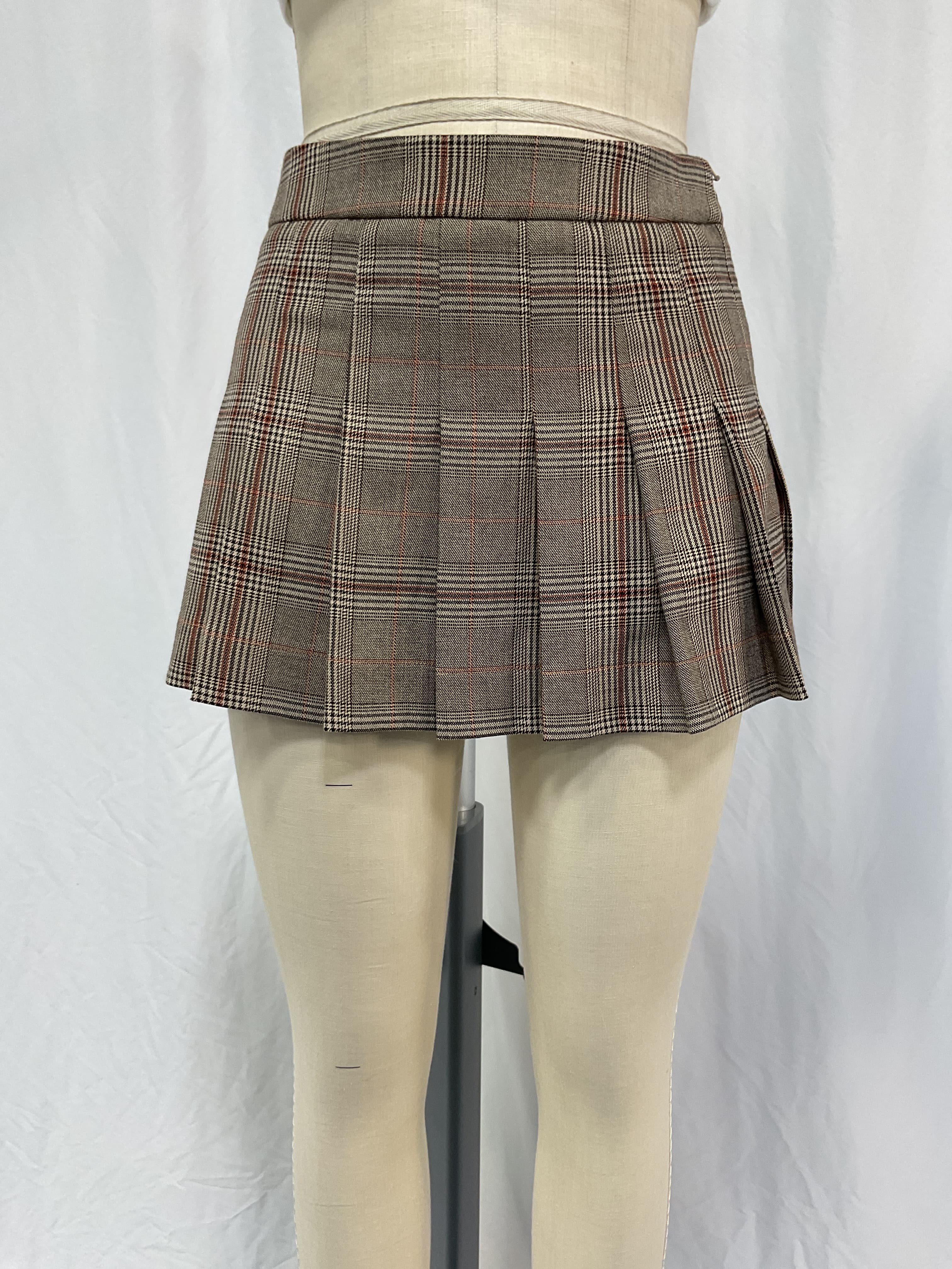 Bonnie Skirt In Brown Plaid Multi - Image 3