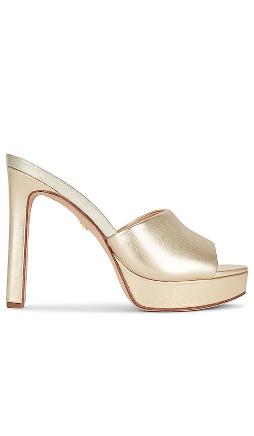 Dali Platfom Mule In Light Gold - Image 1