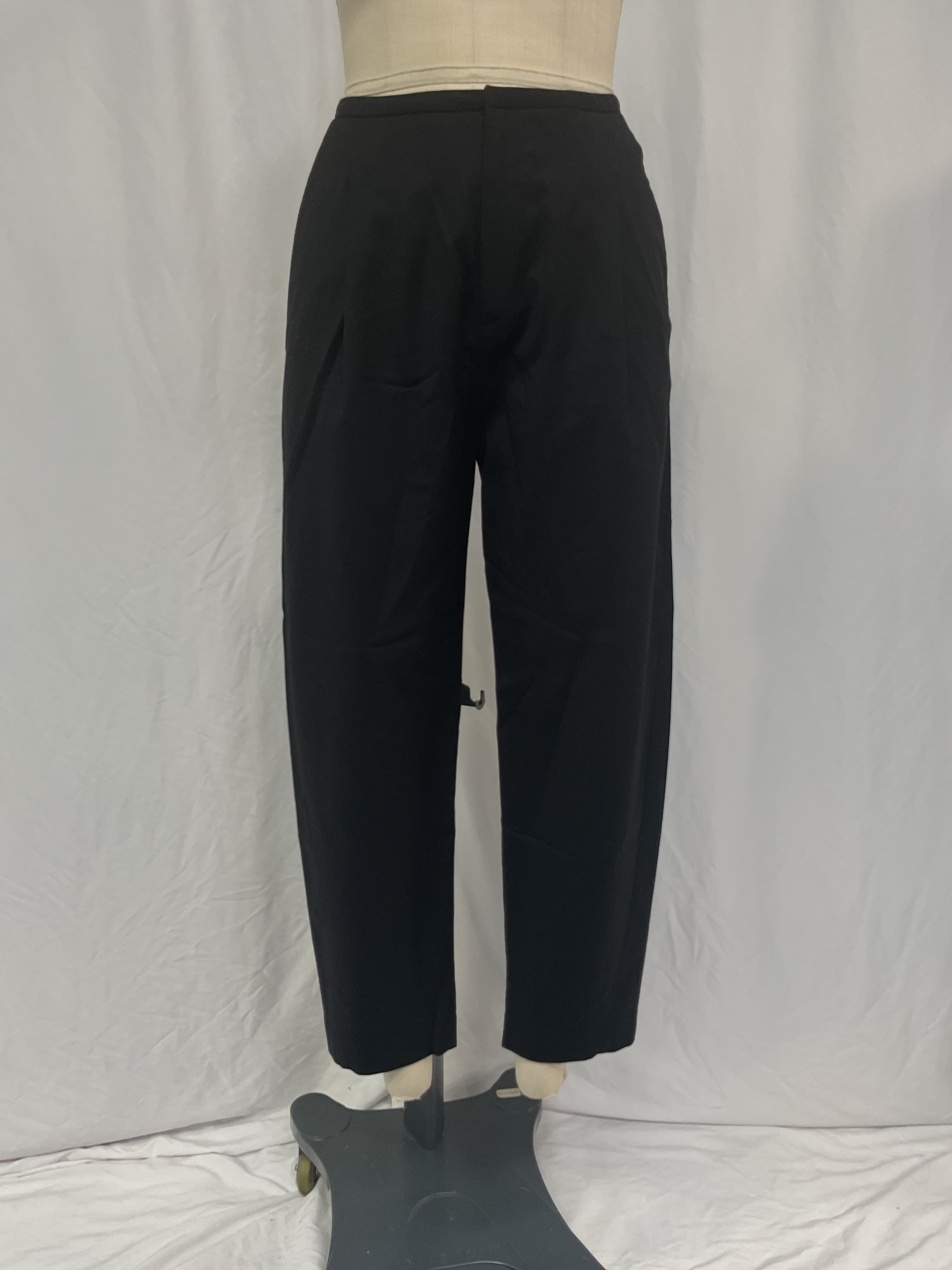 Black Wool Flannel Trousers - Image 2
