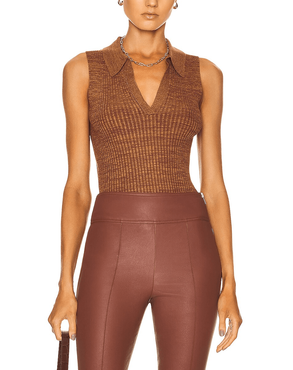 Marl Rib Tank Top - Image 1