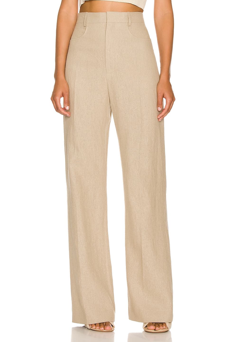 Le Pantalon Sauge In Beige - Image 1