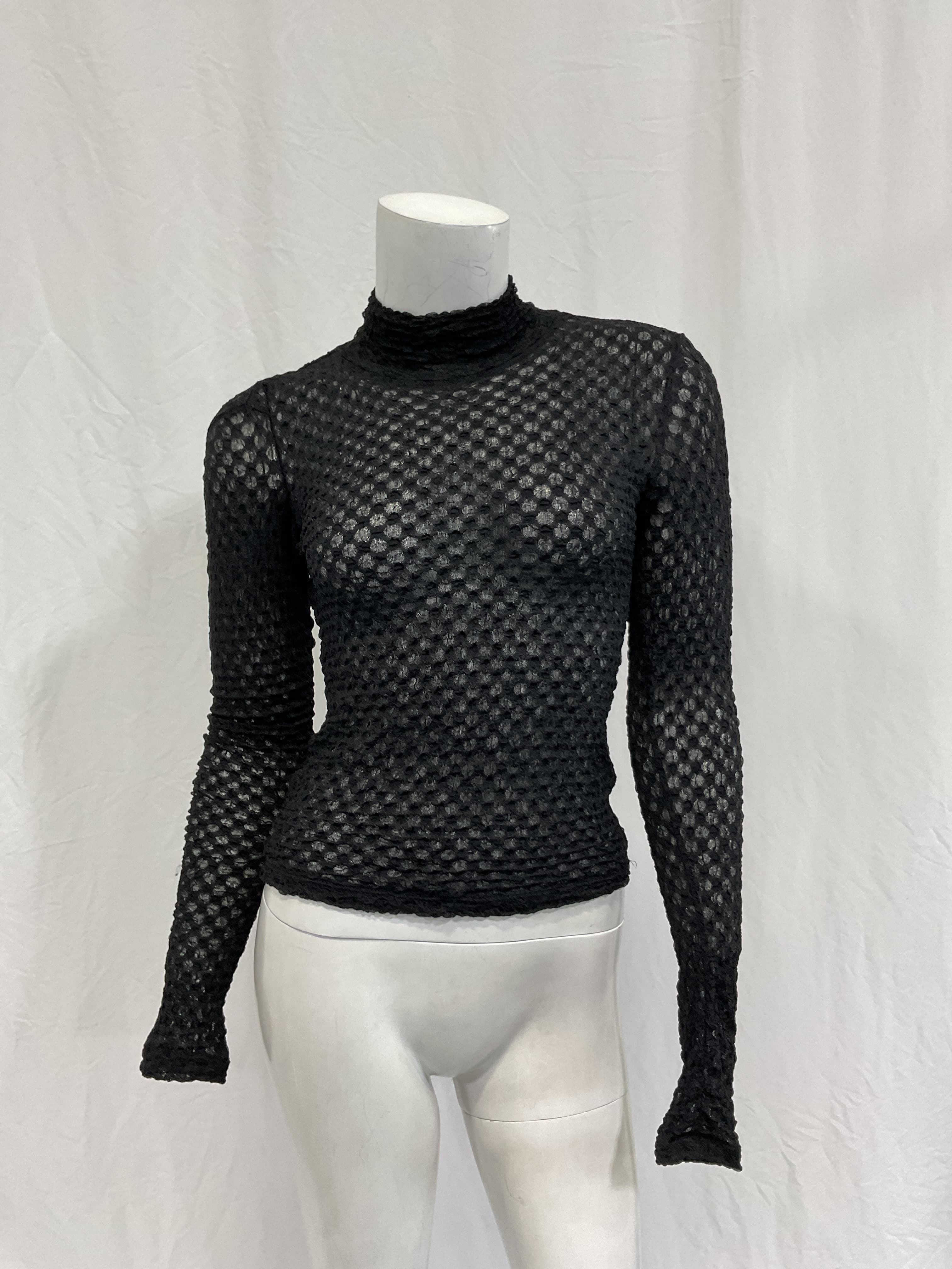 Mesh Lace Turtleneck - Image 2