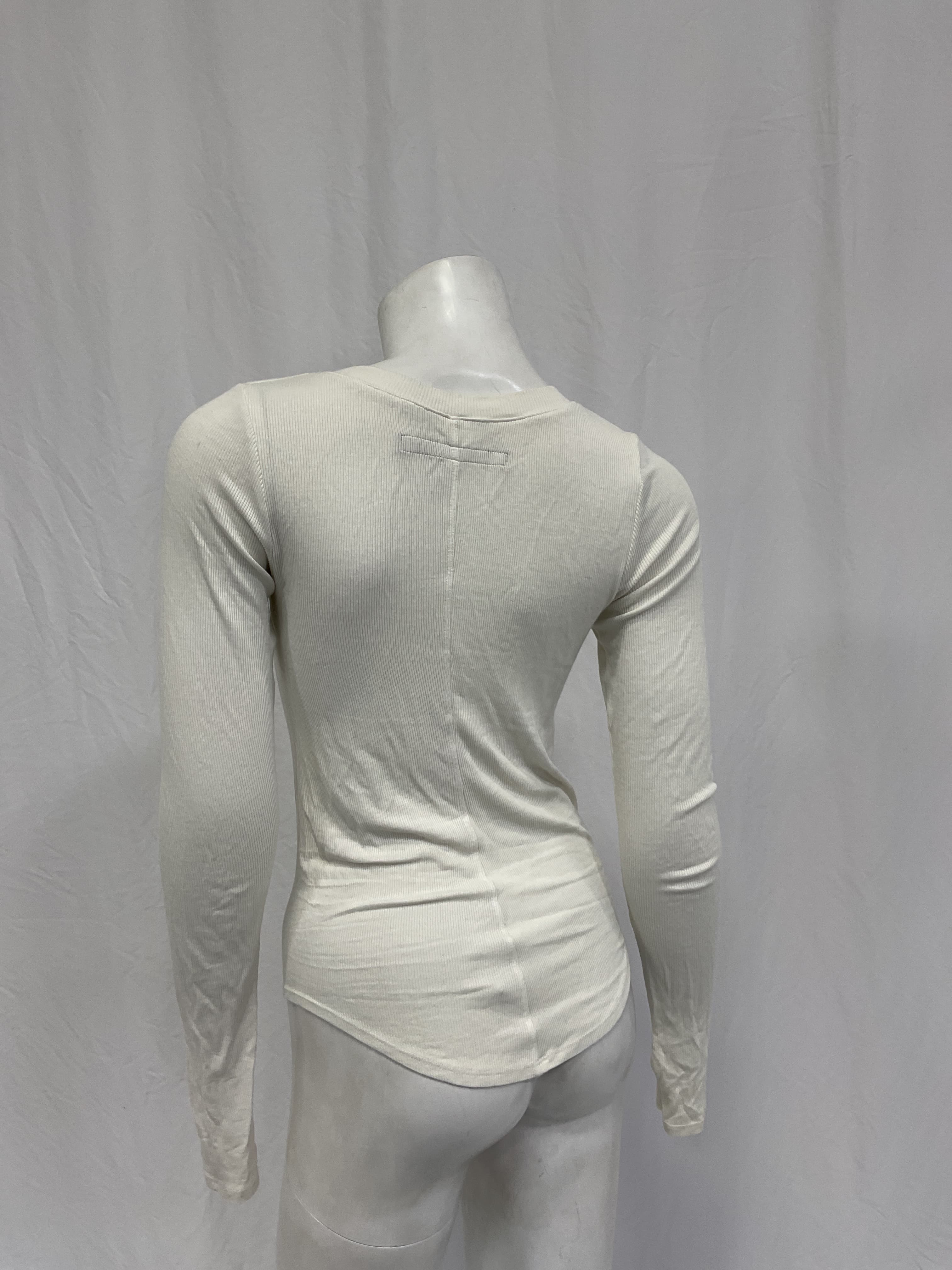 Rib Long Sleeve Baseball Henley Top - Image 3