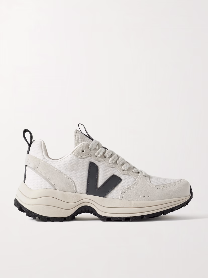 Venturi Suede And Leather-Trimmed Alveomesh Sneakers - Image 1