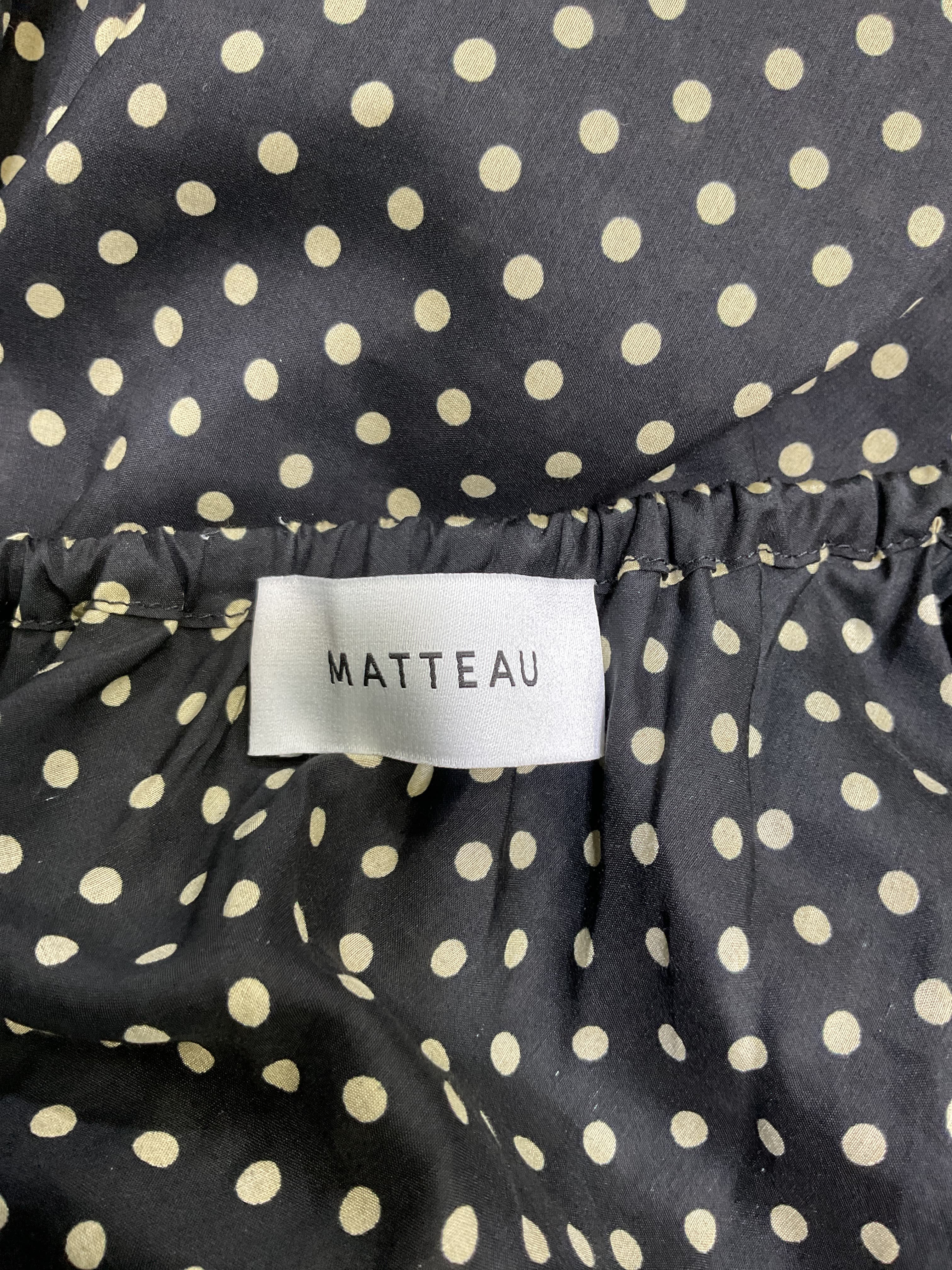 Spot-Print Cutout-Waist Cotton-Blend Dress - Image 4