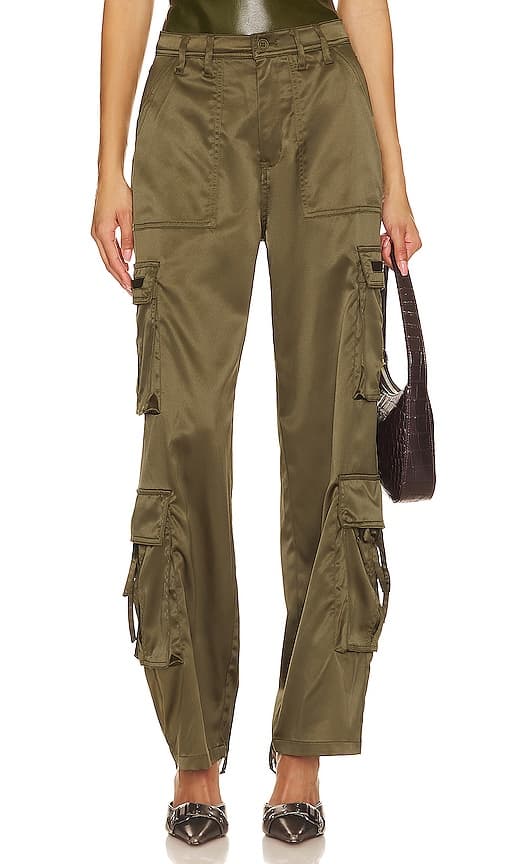 Franklin Cargo Satin Pant In Cocktail Craze - Image 1