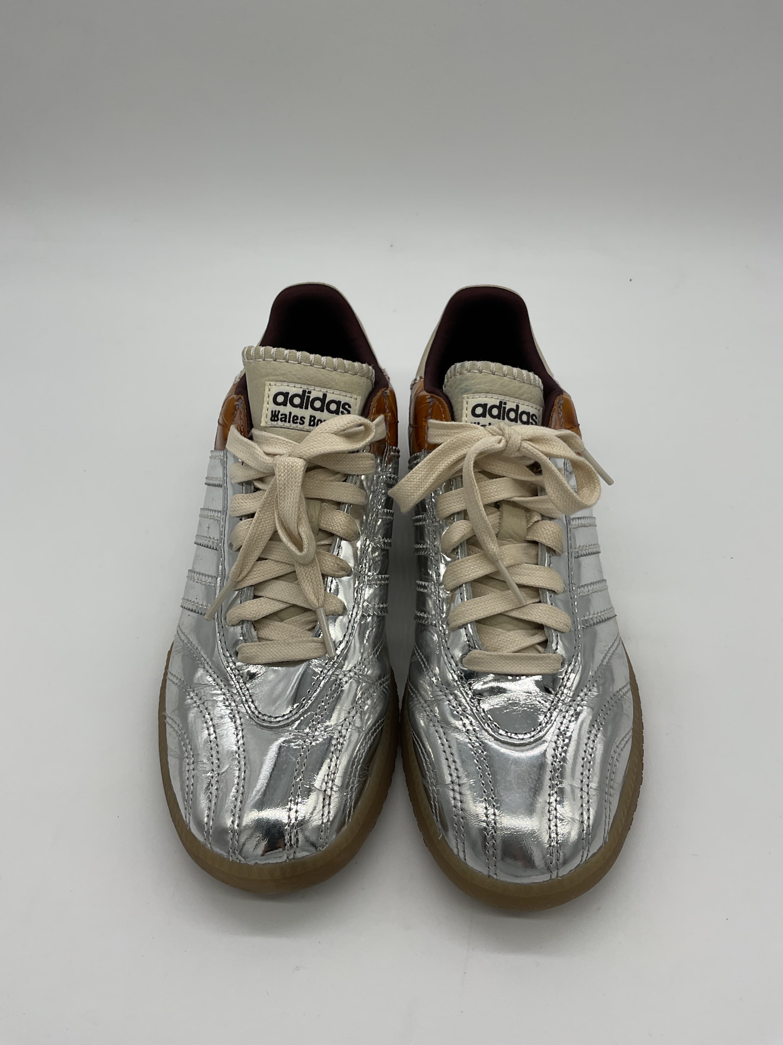 Samba Millennium Paneled Croc-Effect And Metallic Leather Sneakers - Image 2