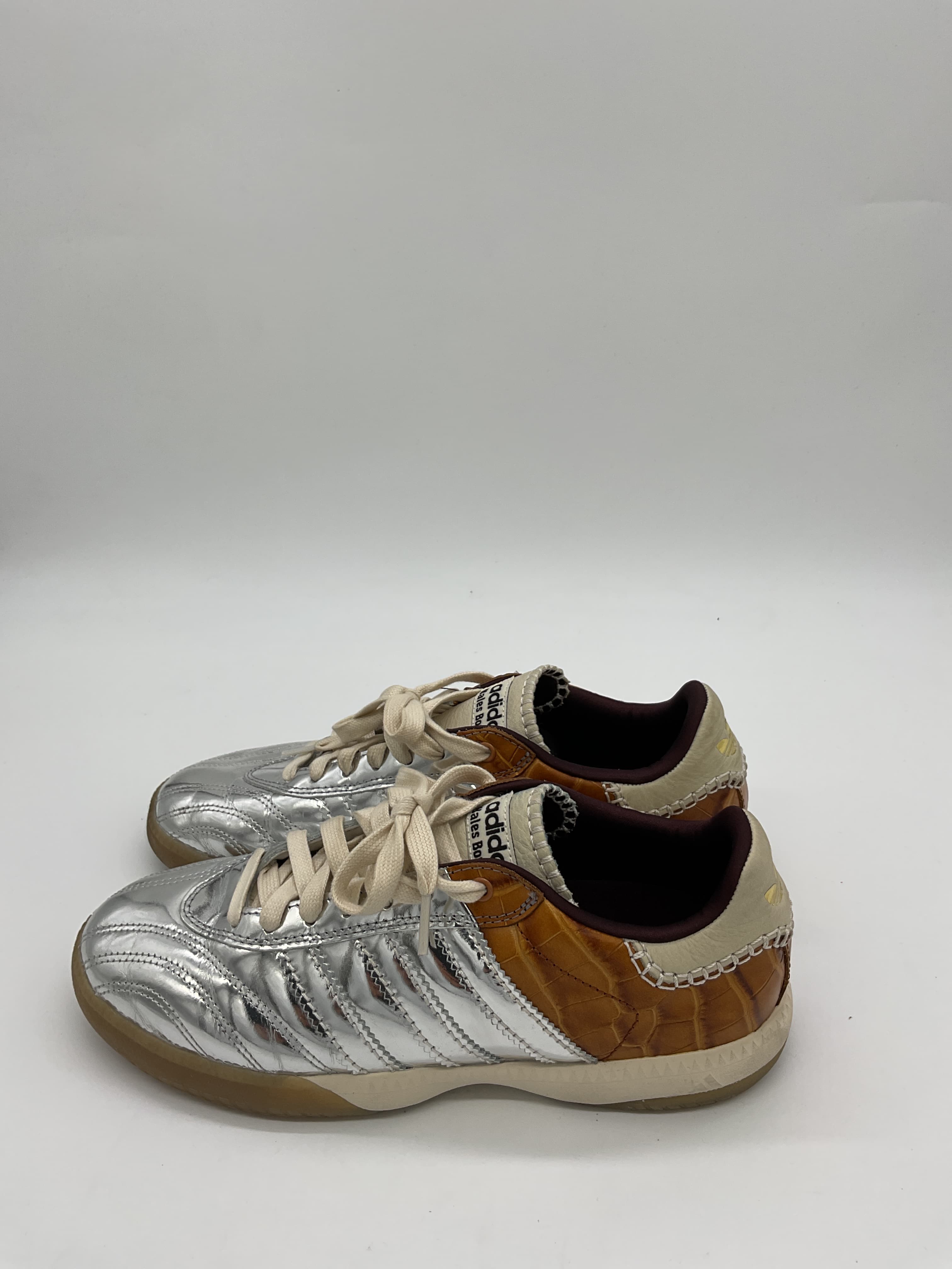 Samba Millennium Paneled Croc-Effect And Metallic Leather Sneakers - Image 4