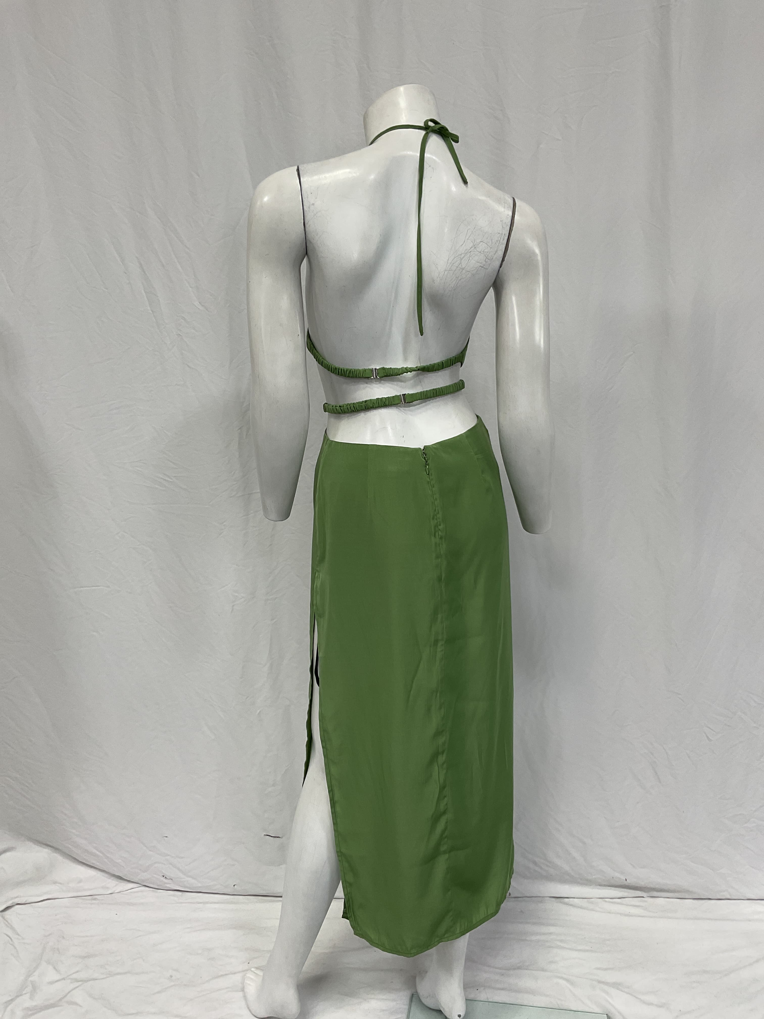 Remi Midi Dress In Jade Green - Image 3