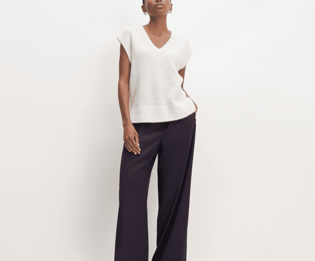 The Italian Wool Way-High Drape Pant - Image 1