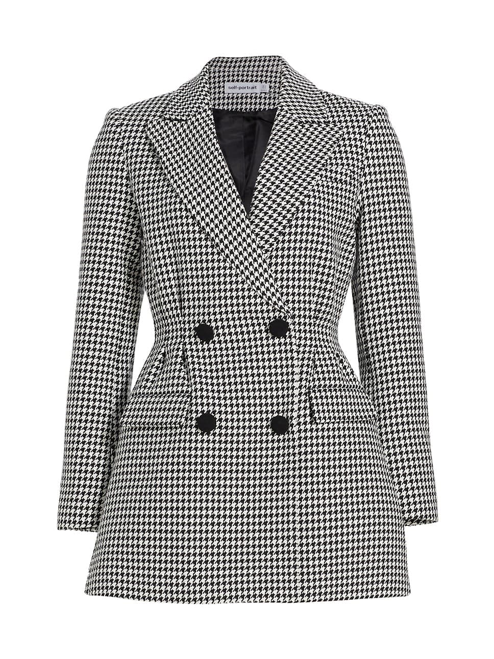 Houndstooth Double-Breasted Minidress - Image 1