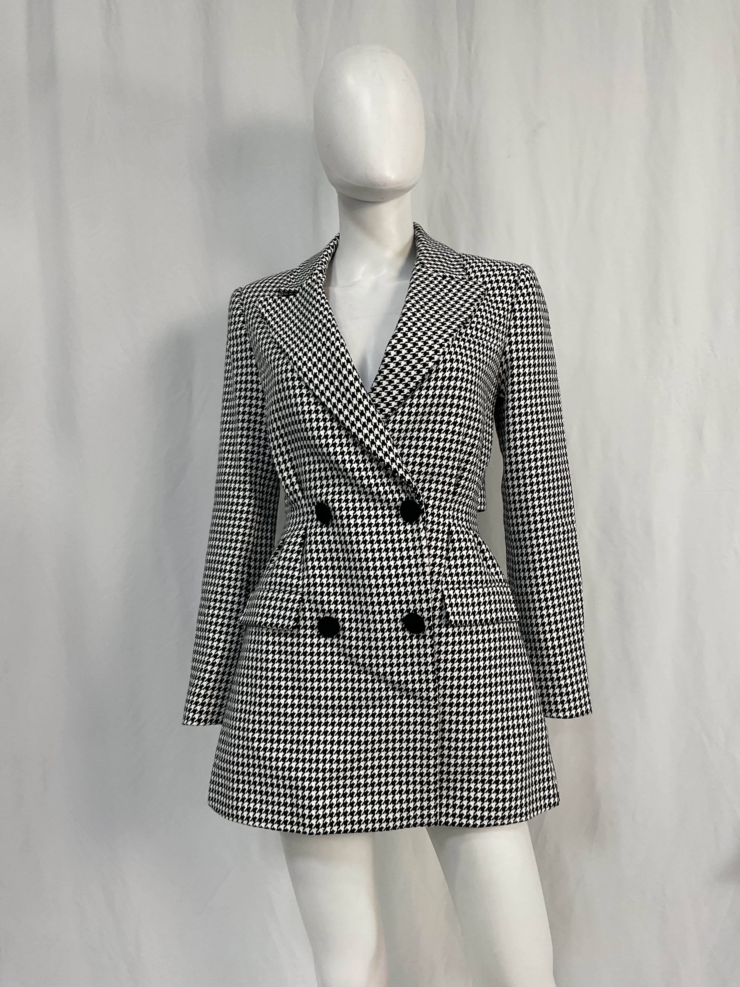 Houndstooth Double-Breasted Minidress - Image 3