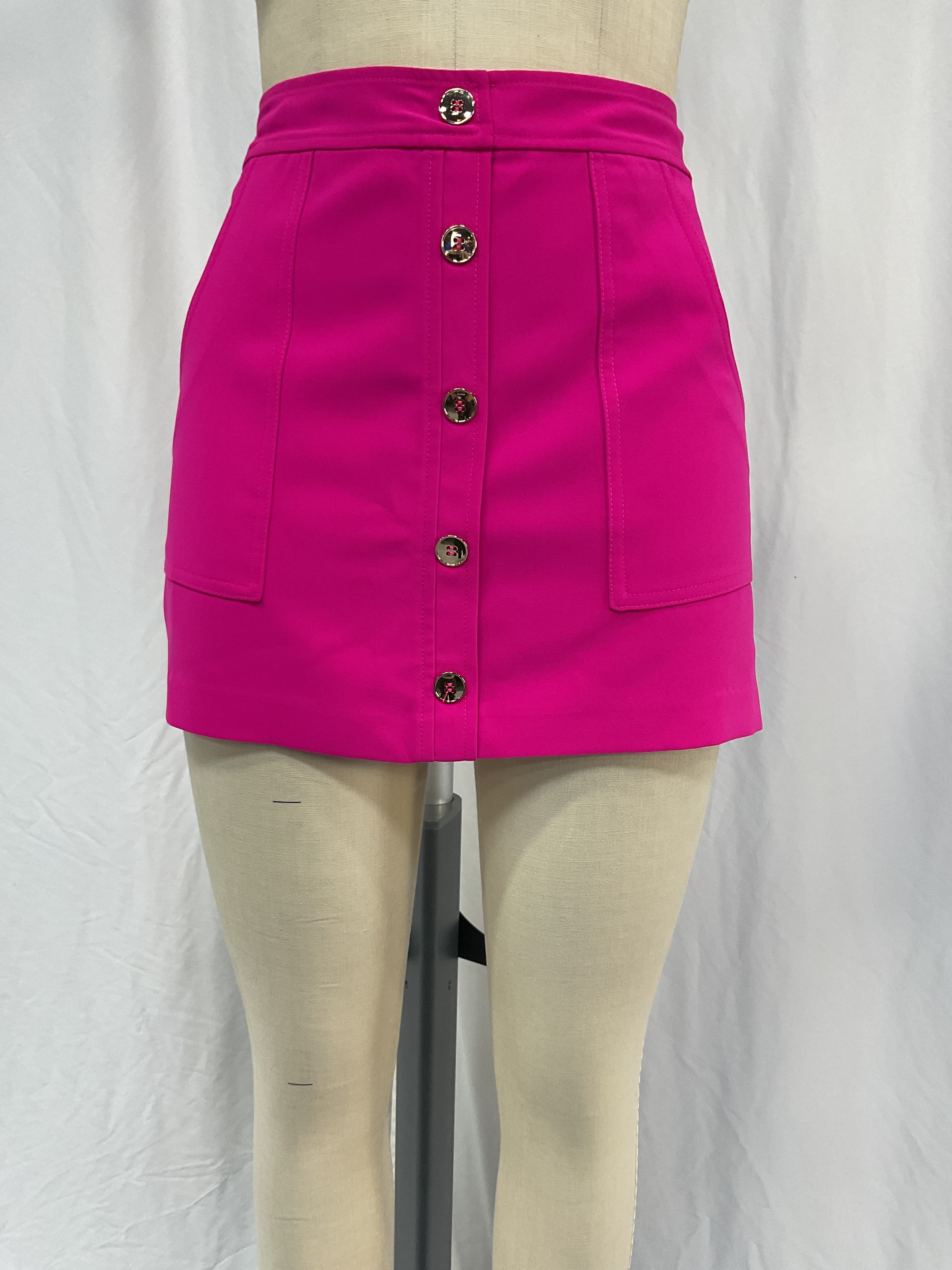 Veda Mini Skirt In Hot Pink - Image 2