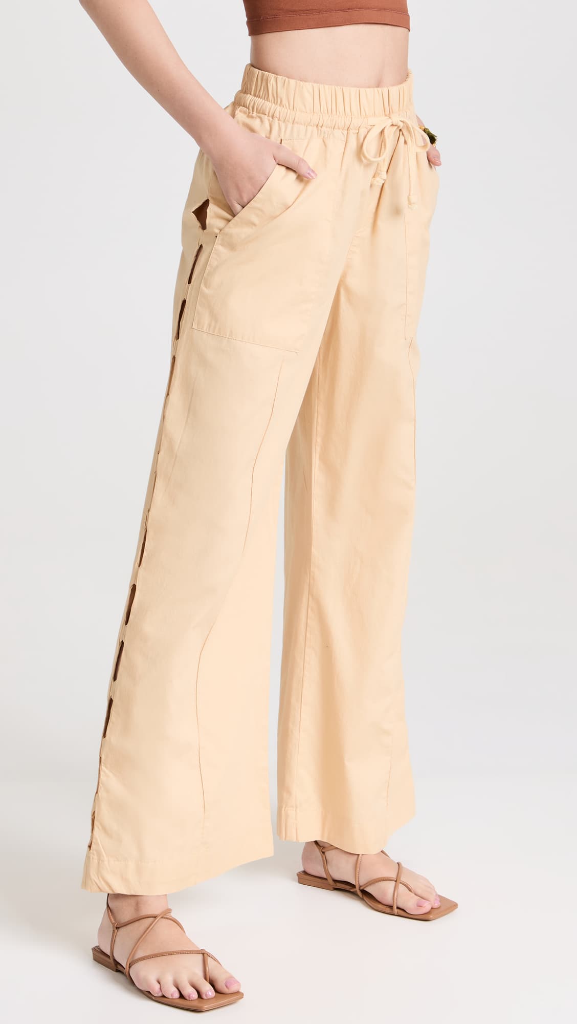 Sia Solid Side Cut Out Pants - Image 1