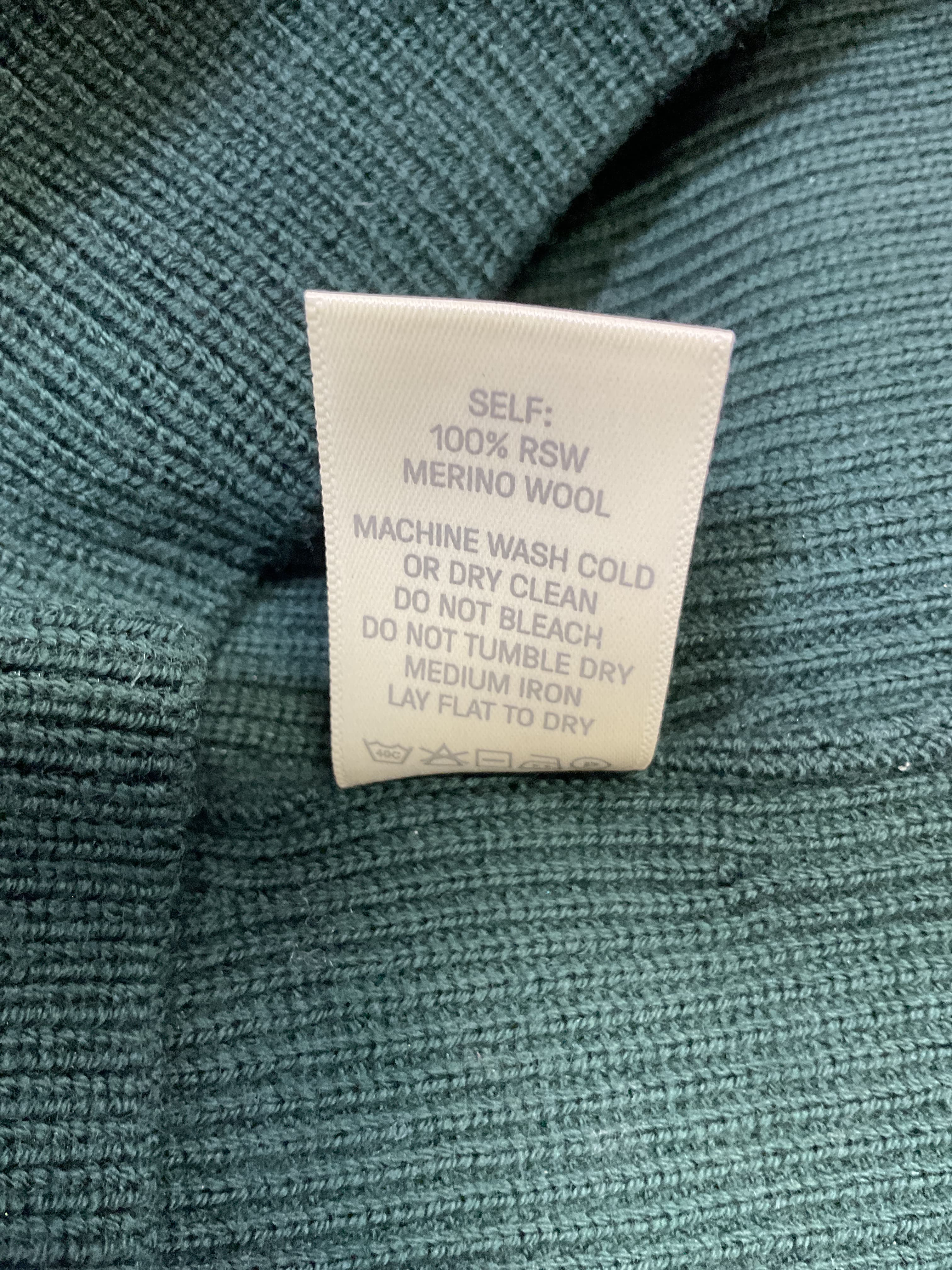 Merino Wool Off Shoulder Top In Forest - Image 3