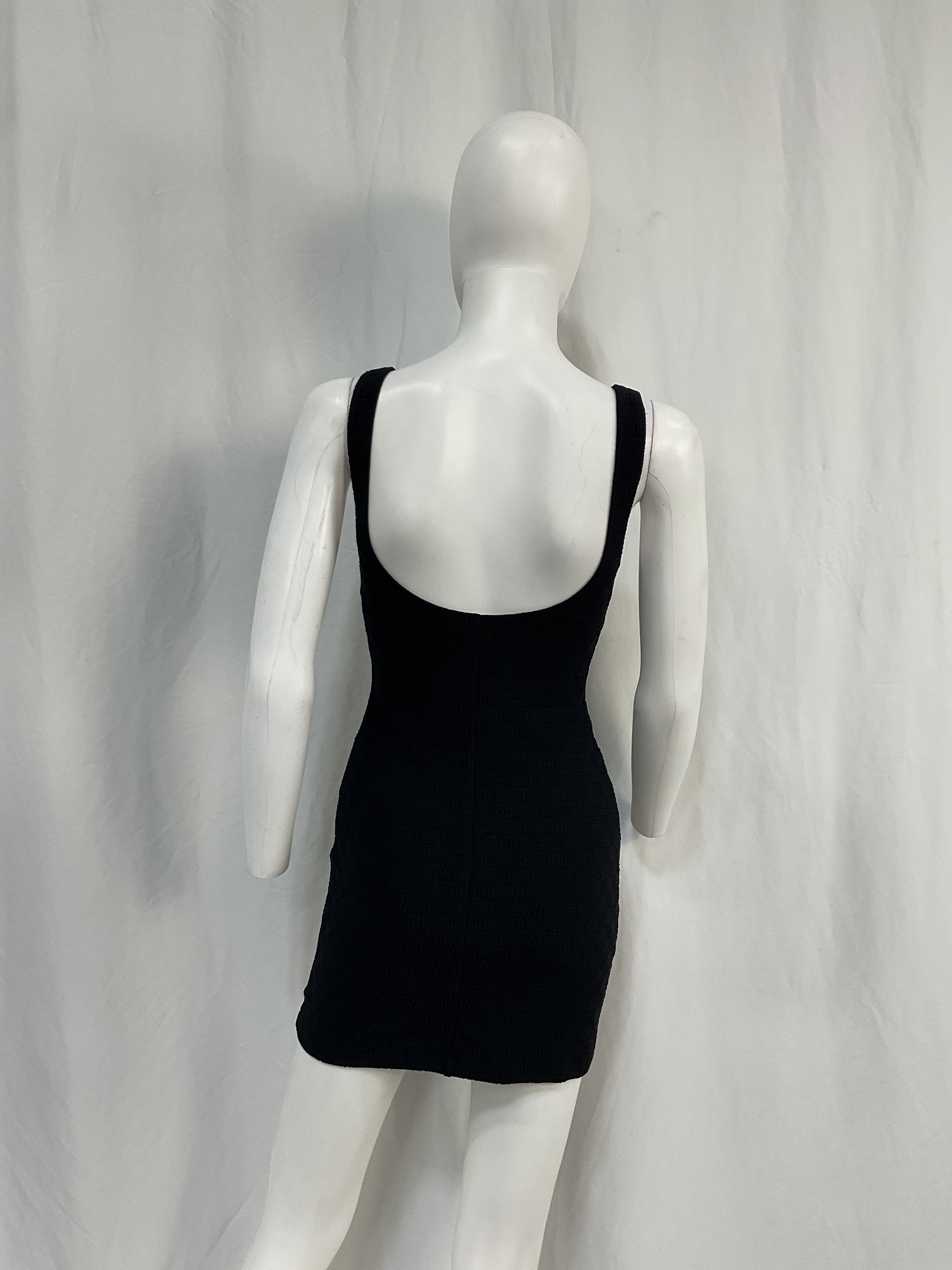 Bodycon Below Knee Dress In Black - Image 3