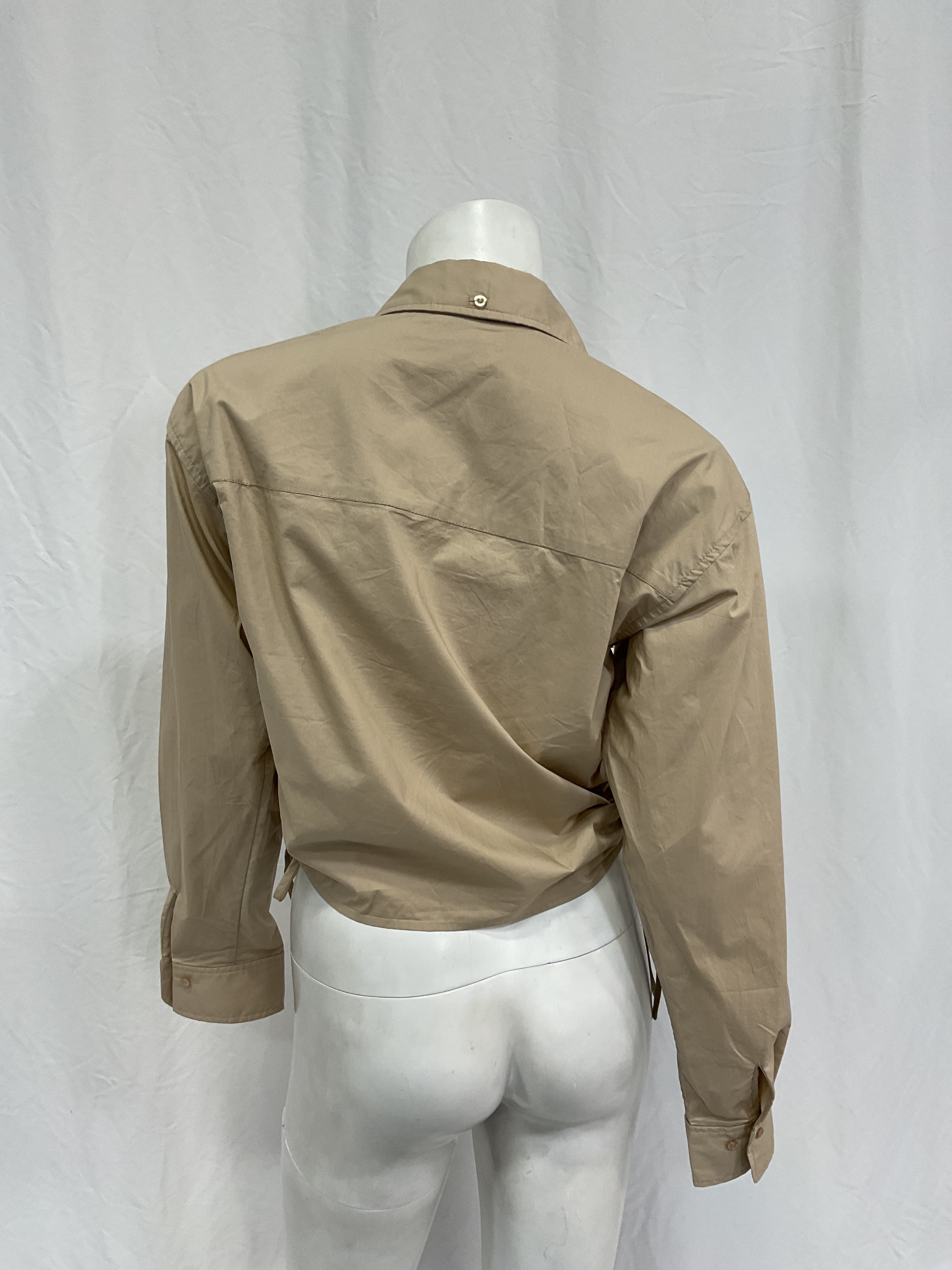 The Lena Blouse In Khaki - Image 3