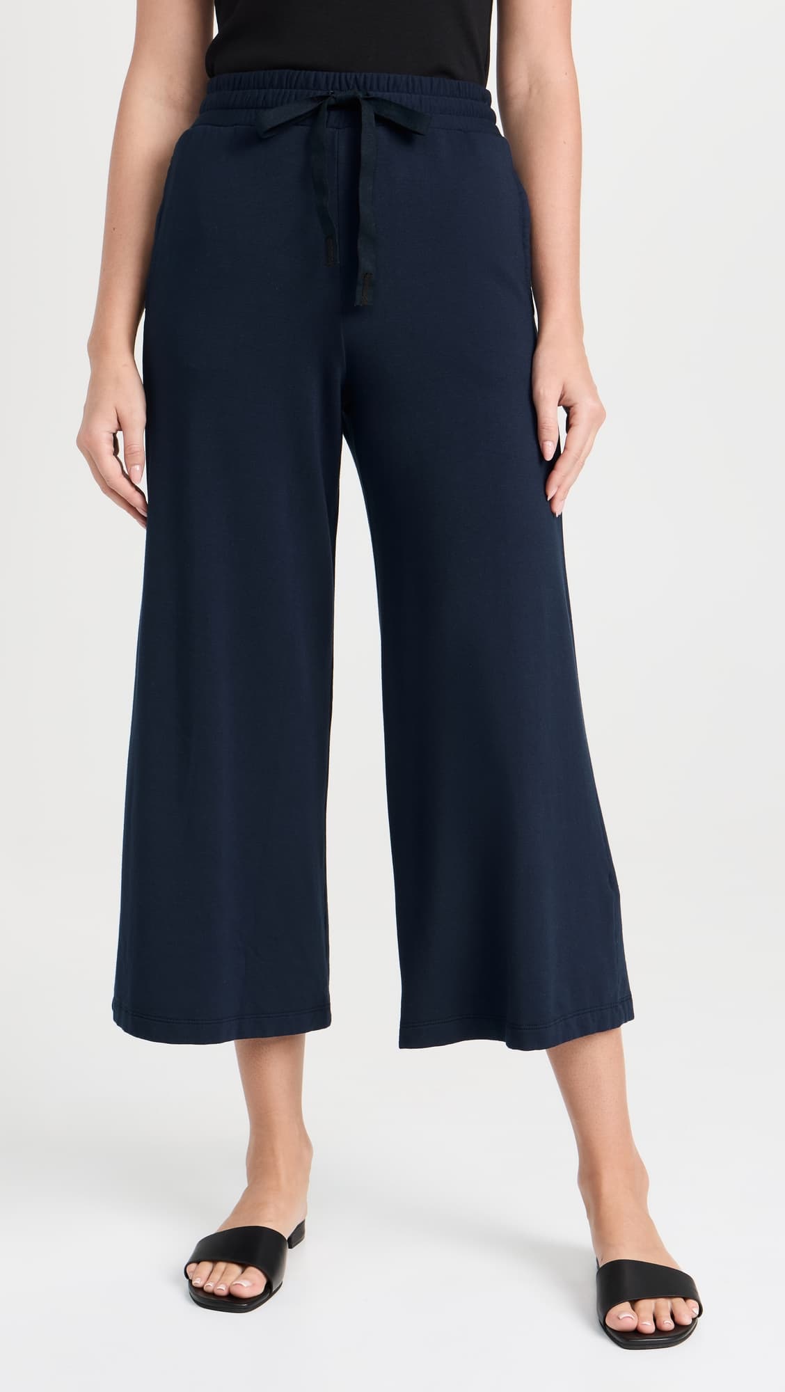 Softest Fleece Drawstring Wide Leg Pants - Image 1
